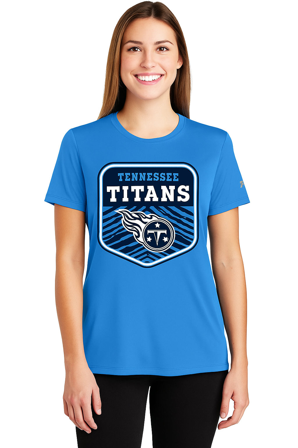 Zubaz NFL Women's Kicker Team Color Short Sleeve T-Shirt, Tennessee Titans - Official NFL Titans Zubaz Apparel (18 of 48)