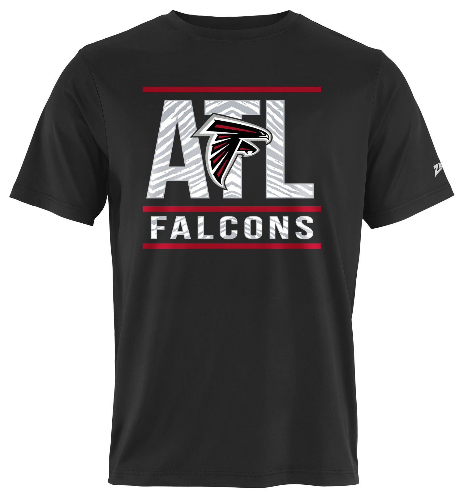 Zubaz NFL Men's Goal Line Team Color Short Sleeve T-Shirt, Atlanta Falcons