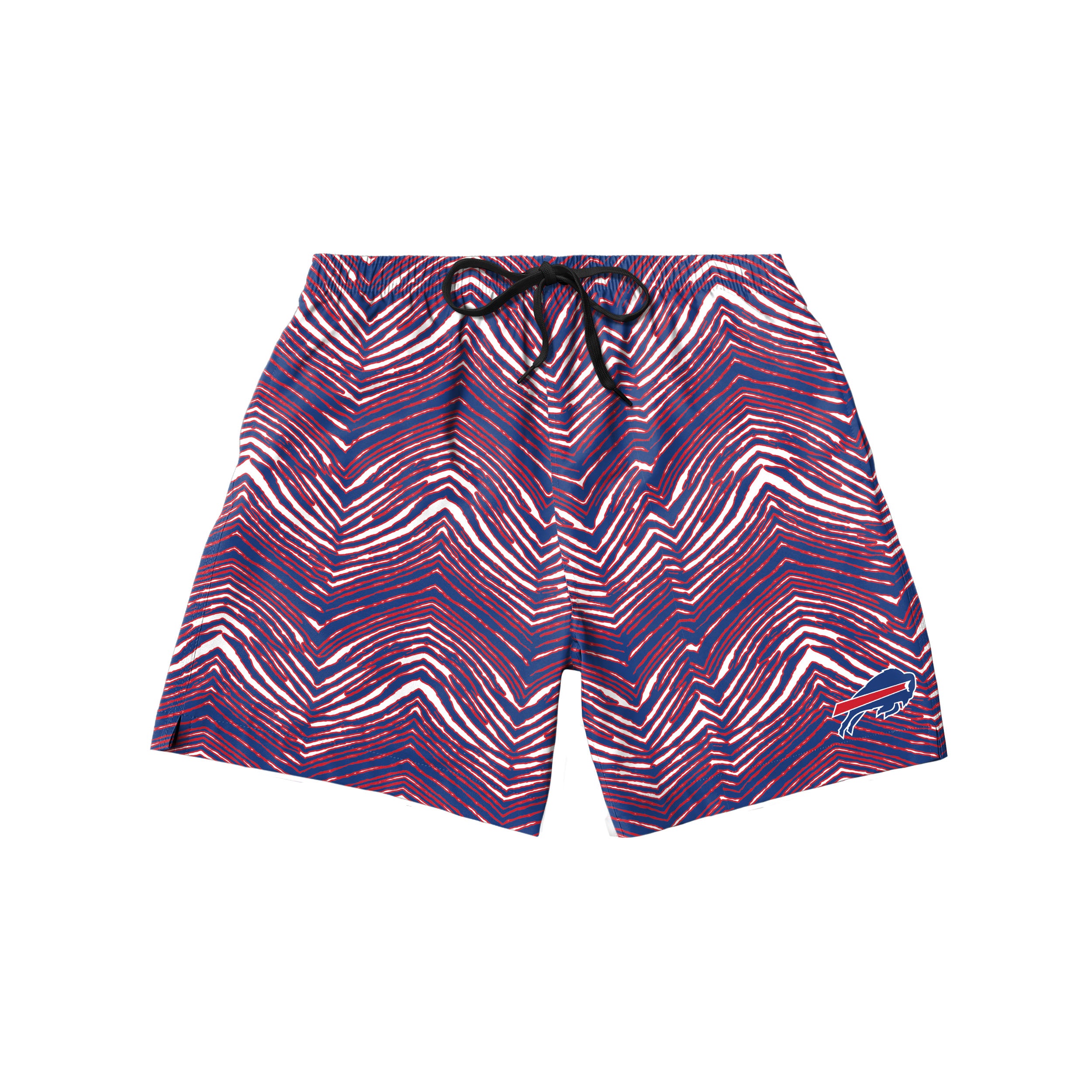 Zubaz NFL Men's Buffalo Bills Exclusive 5.5 Inch Swim Trunk