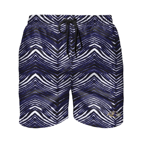 Zubaz NFL Men's Baltimore Ravens Exclusive 5.5 Inch Swim Trunk - Official NFL Ravens Zubaz Apparel (3 of 4)