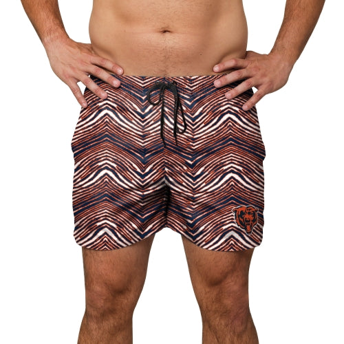 Zubaz NFL Men's Chicago Bears Exclusive 5.5 Inch Swim Trunk - Official NFL Bears Zubaz Apparel (1 of 4)