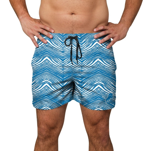 Zubaz NFL Men's Detroit Lions Exclusive 5.5 Inch Swim Trunk - Official NFL Lions Zubaz Apparel (1 of 4)