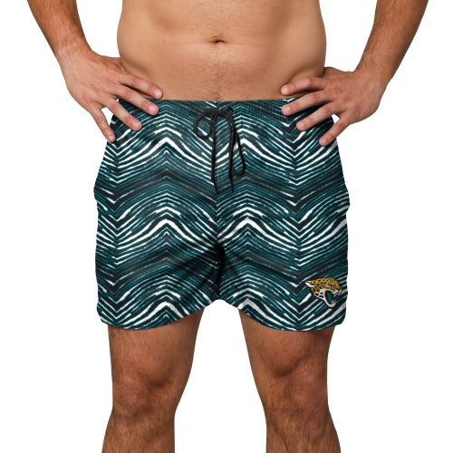 Zubaz NFL Men's Jacksonville Jaguars Exclusive 5.5 Inch Swim Trunk - Official NFL Jaguars Zubaz Apparel (1 of 4)