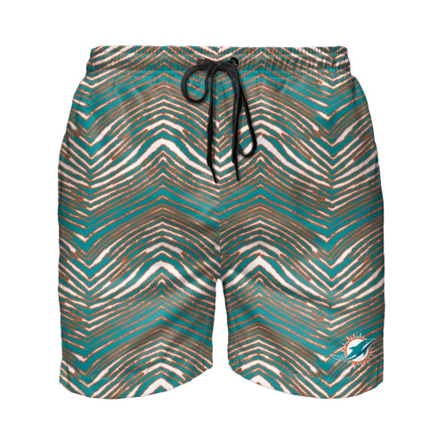 Zubaz NFL Men's Miami Dolphins Exclusive 5.5 Inch Swim Trunk - Official NFL Dolphins Zubaz Apparel (3 of 4)