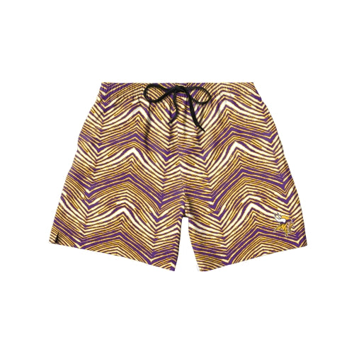 Zubaz NFL Men's Minnesota Vikings Exclusive 5.5 Inch Swim Trunk