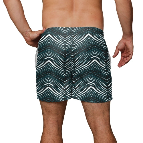 Zubaz NFL Men's Philadelphia Eagles Exclusive 5.5 Inch Swim Trunk