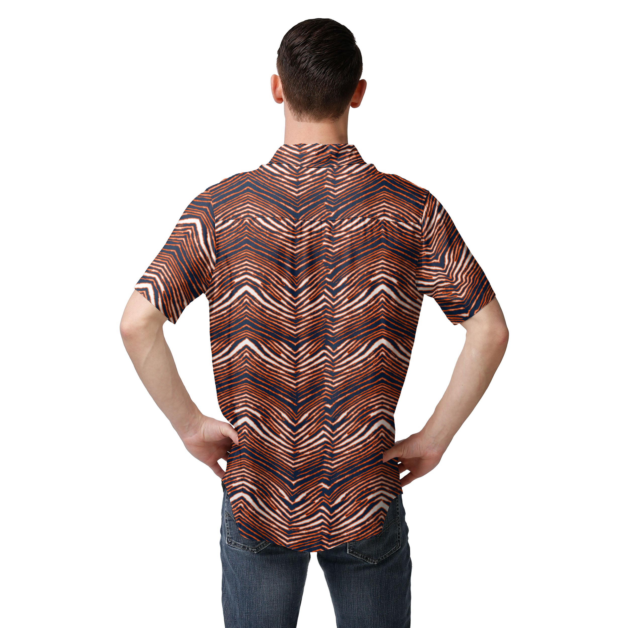 Zubaz NFL Men's Denver Broncos Exclusive Button Up Shirt