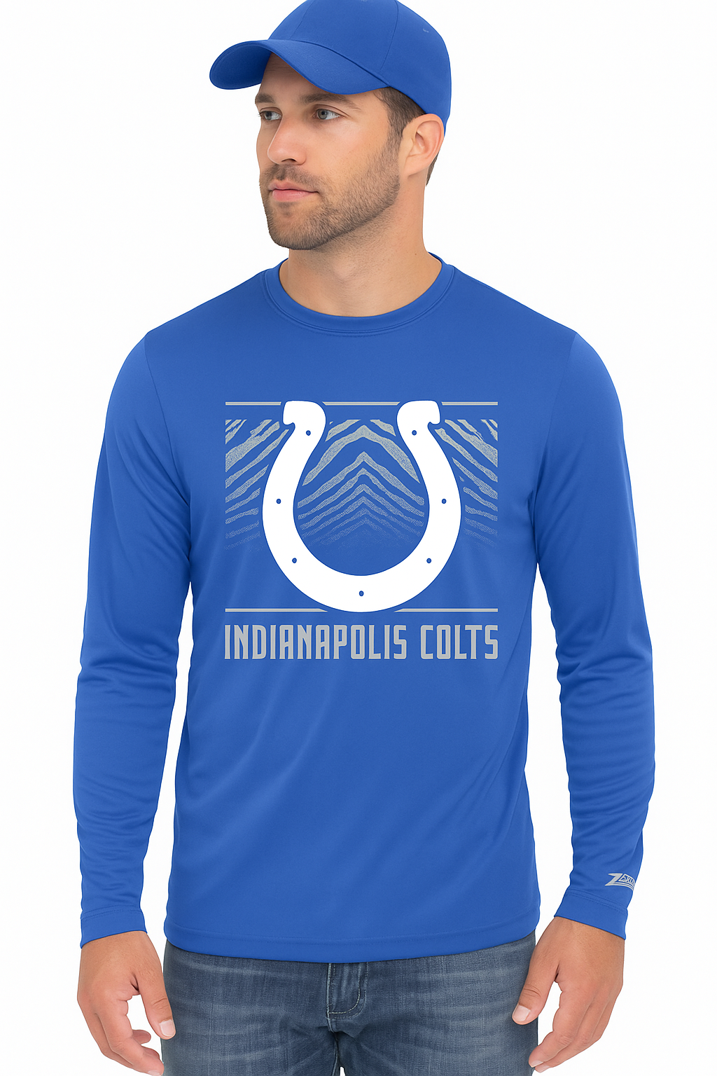 Zubaz NFL Men's Team Color Tunnel Long Sleeve T-Shirt, Indianapolis Colts - Official NFL Colts Zubaz Apparel (30 of 45)