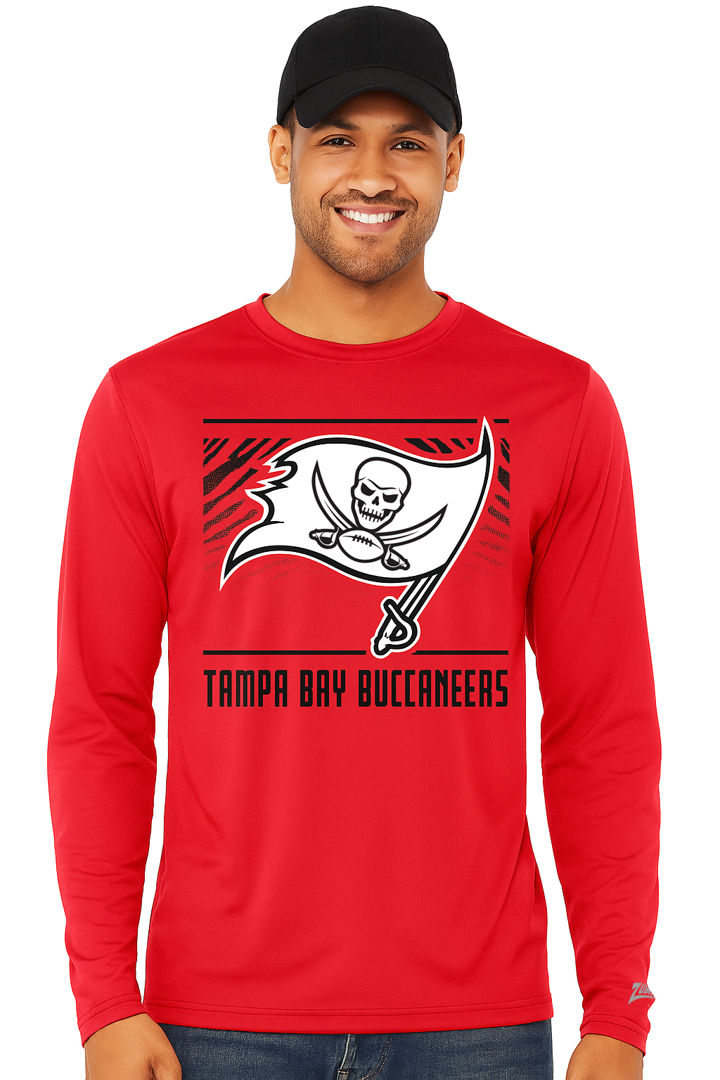 Zubaz NFL Men's Team Color Tunnel Long Sleeve T-Shirt, Tampa Bay Buccaneers - Official NFL Licensed Zubaz Apparel (30 of 45)