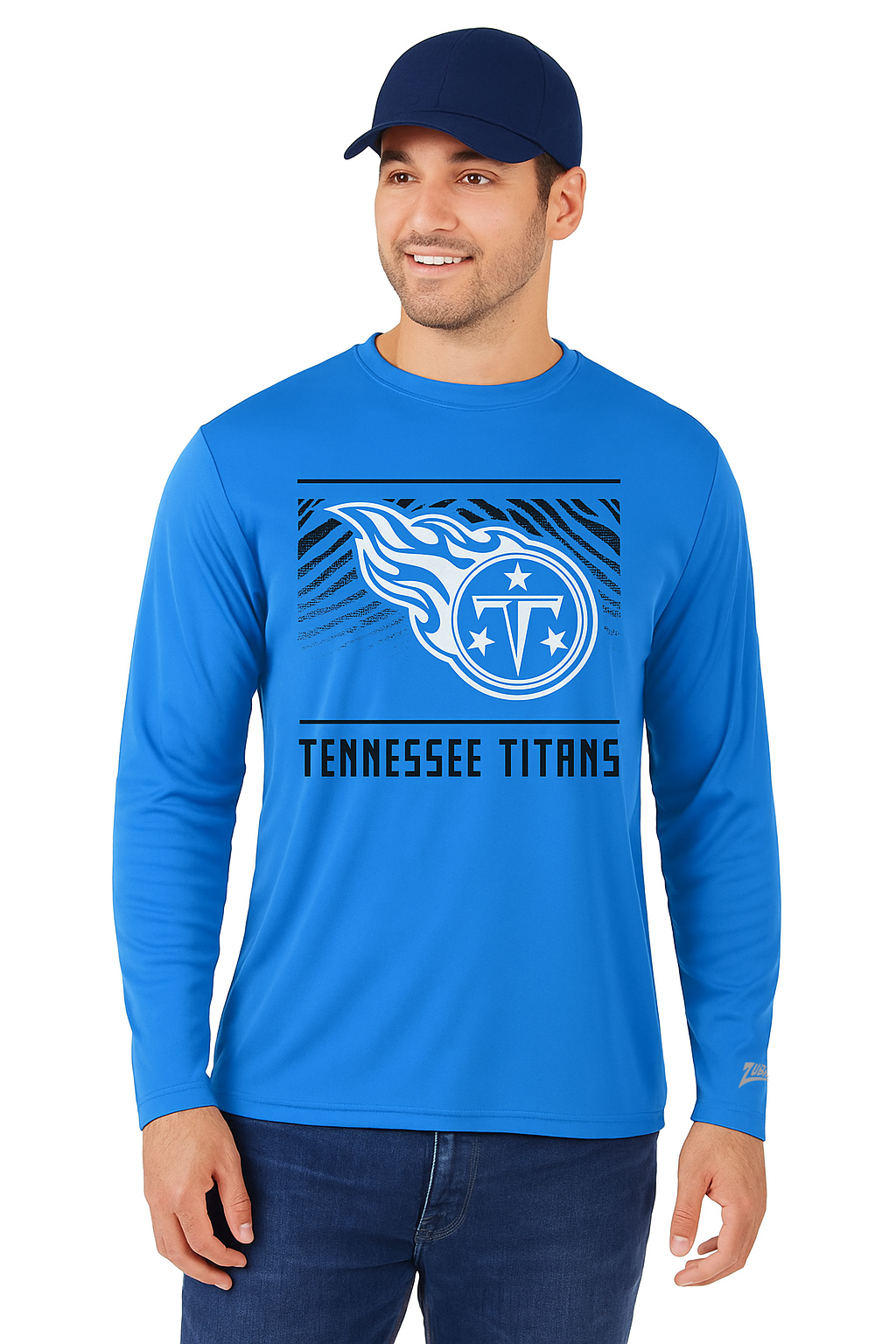 Zubaz NFL Men's Team Color Tunnel Long Sleeve T-Shirt, Tennessee Titans - Official NFL Titans Zubaz Apparel (30 of 45)