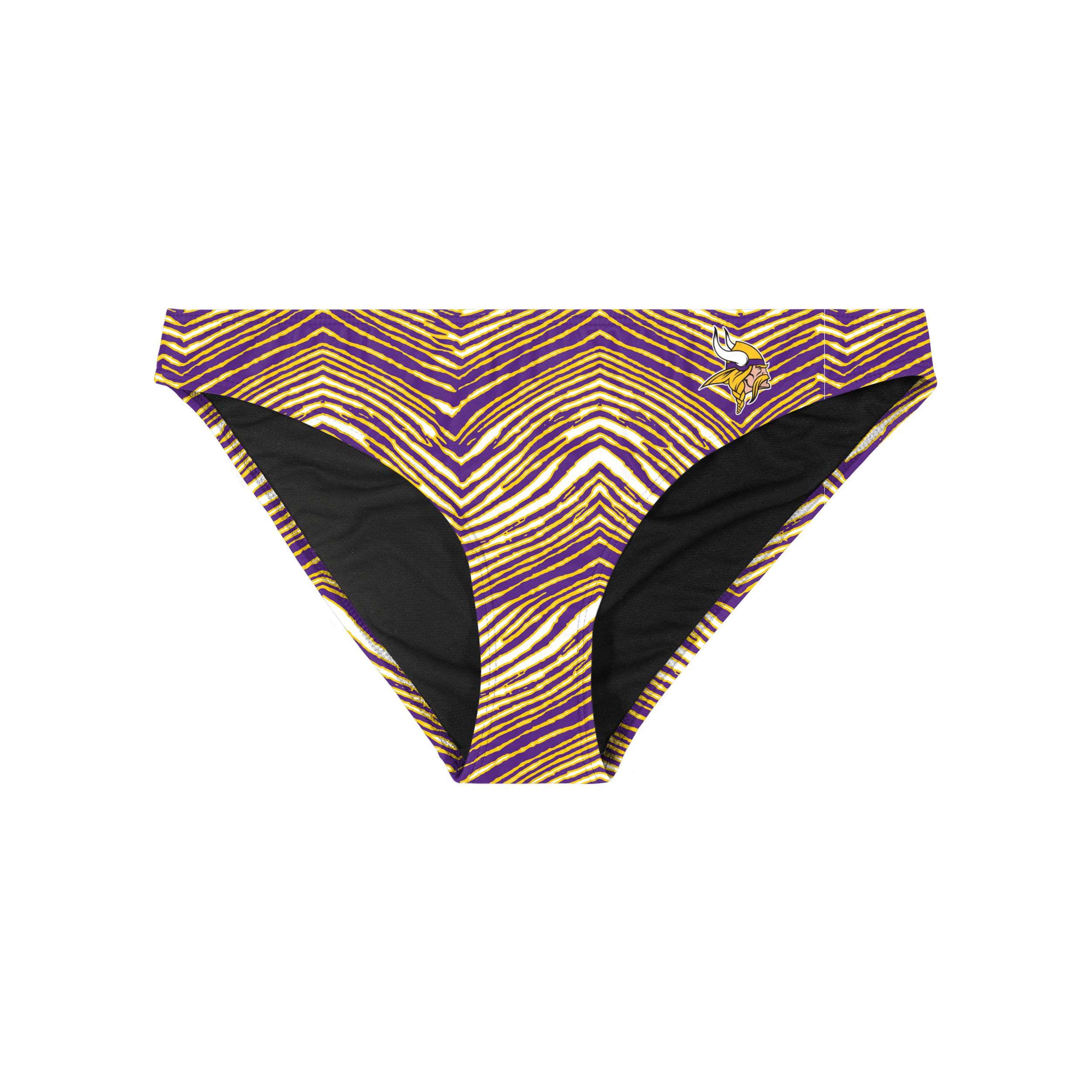 Zubaz NFL Women's Minnesota Vikings Exclusive Bikini Bottom - Official NFL Vikings Zubaz Apparel (3 of 3)