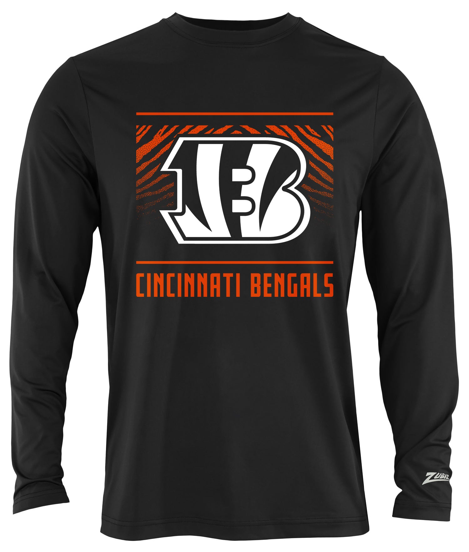 Zubaz NFL Men's Team Color Tunnel Long Sleeve T-Shirt, Cincinnati Bengals - Official NFL Bengals Zubaz Apparel (16 of 45)