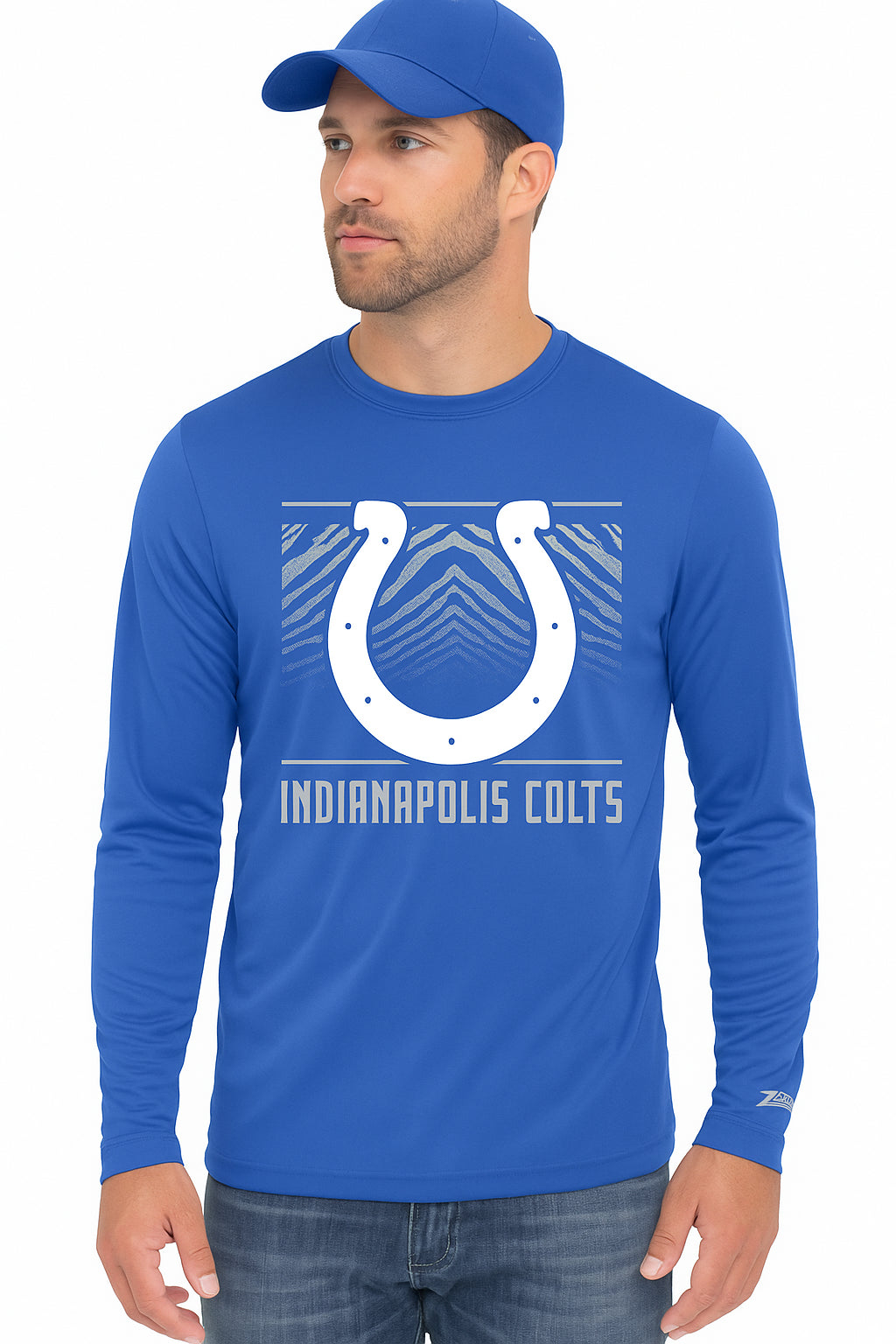 Zubaz NFL Men's Team Color Tunnel Long Sleeve T-Shirt, Indianapolis Colts - Official NFL Colts Zubaz Apparel (35 of 45)
