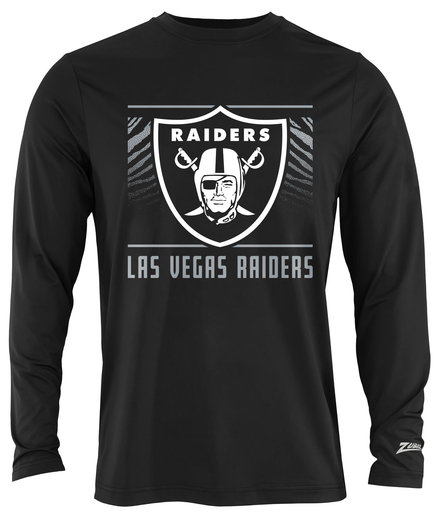 Zubaz NFL Men's Team Color Tunnel Long Sleeve T-Shirt, Las Vegas Raiders