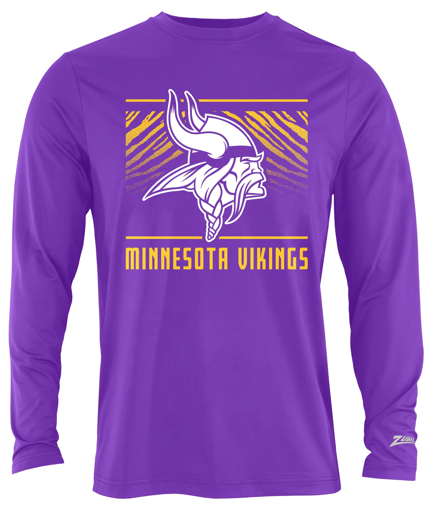 Zubaz NFL Men's Team Color Tunnel Long Sleeve T-Shirt, Minnesota Vikings