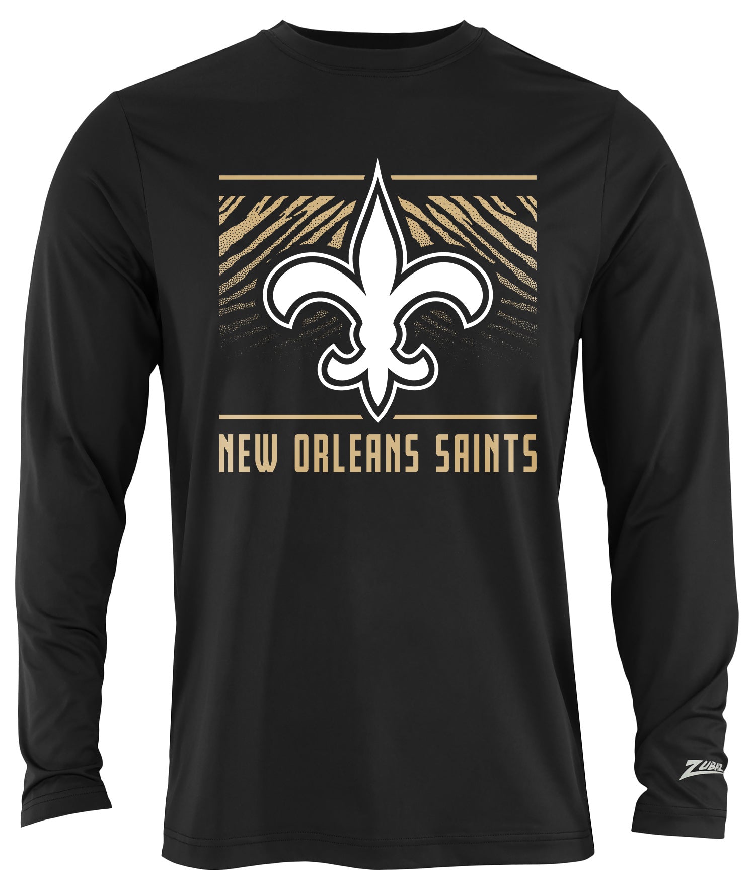 Zubaz NFL Men's Team Color Tunnel Long Sleeve T-Shirt, New Orleans Saints - Official NFL Saints Zubaz Apparel (36 of 45)