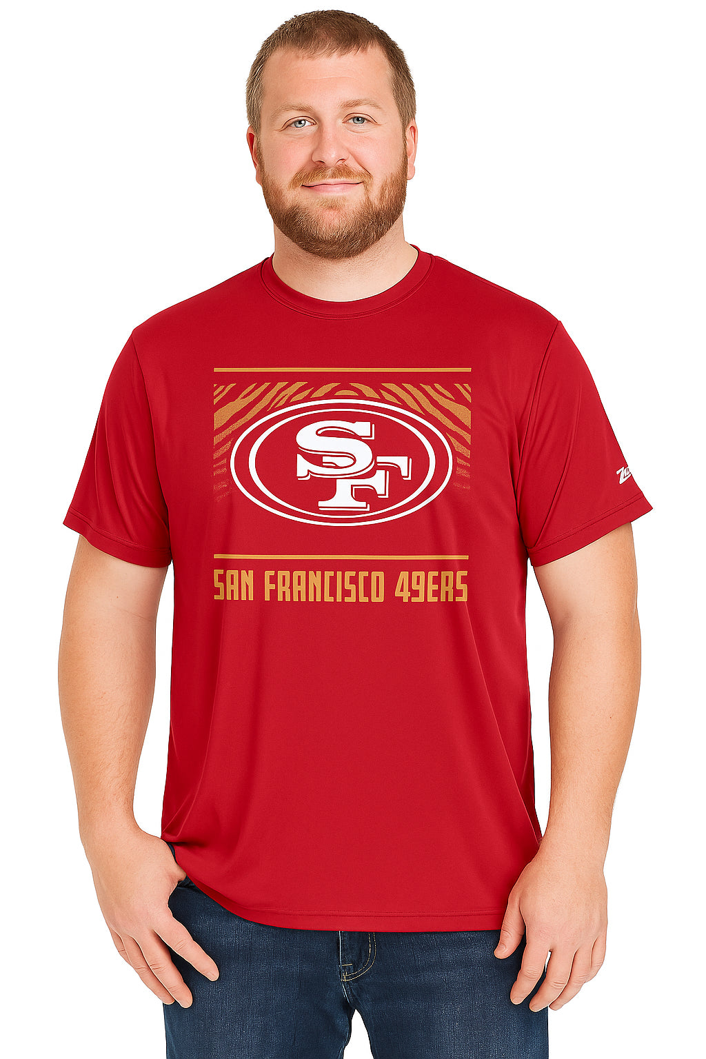 Zubaz NFL Men's Tunnel Primary Short Sleeve T-Shirt, San Francisco 49ers - Official NFL 49ers Zubaz Apparel (30 of 45)