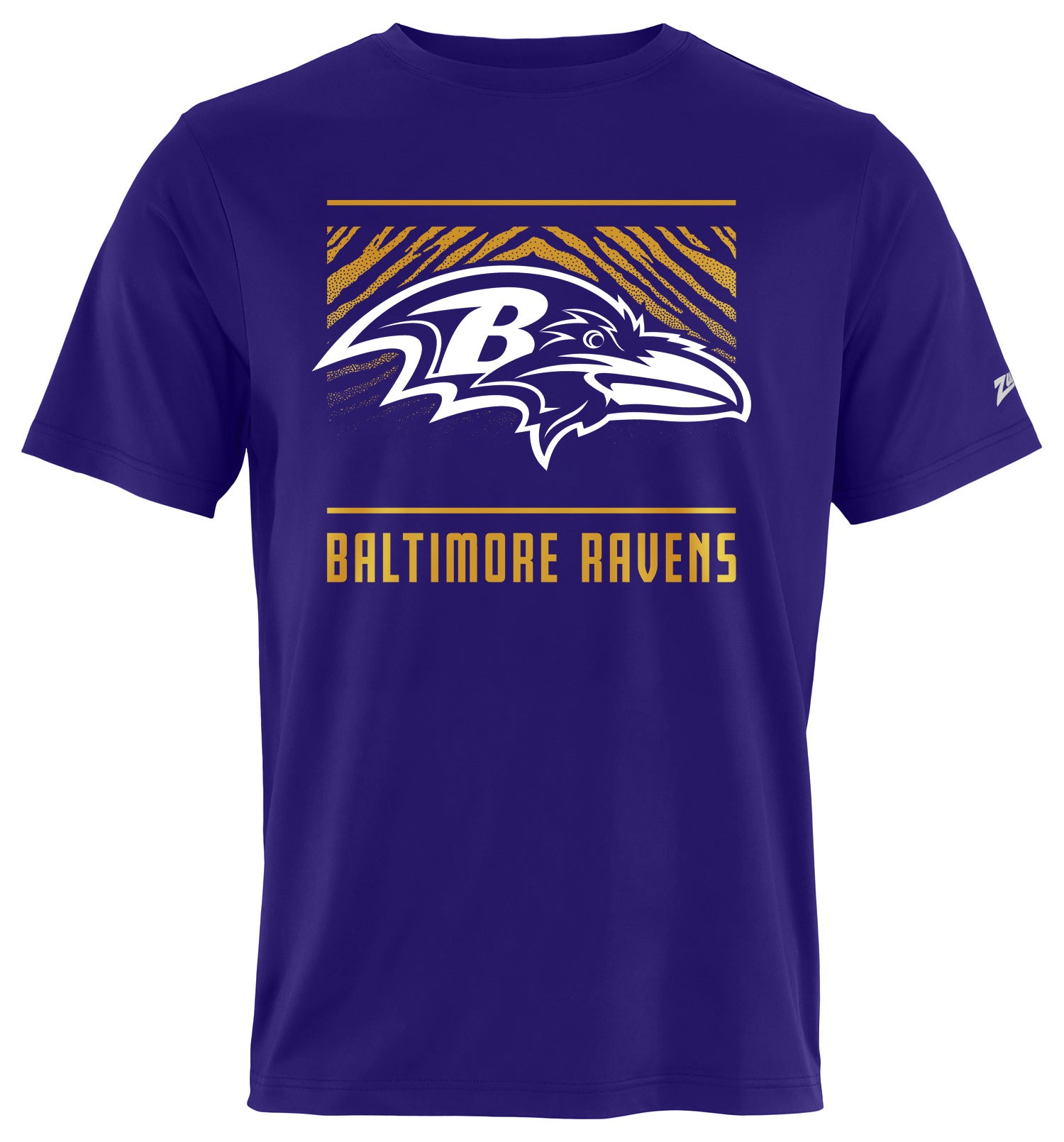 Zubaz NFL Men's Tunnel Primary Short Sleeve T-Shirt, Baltimore Ravens