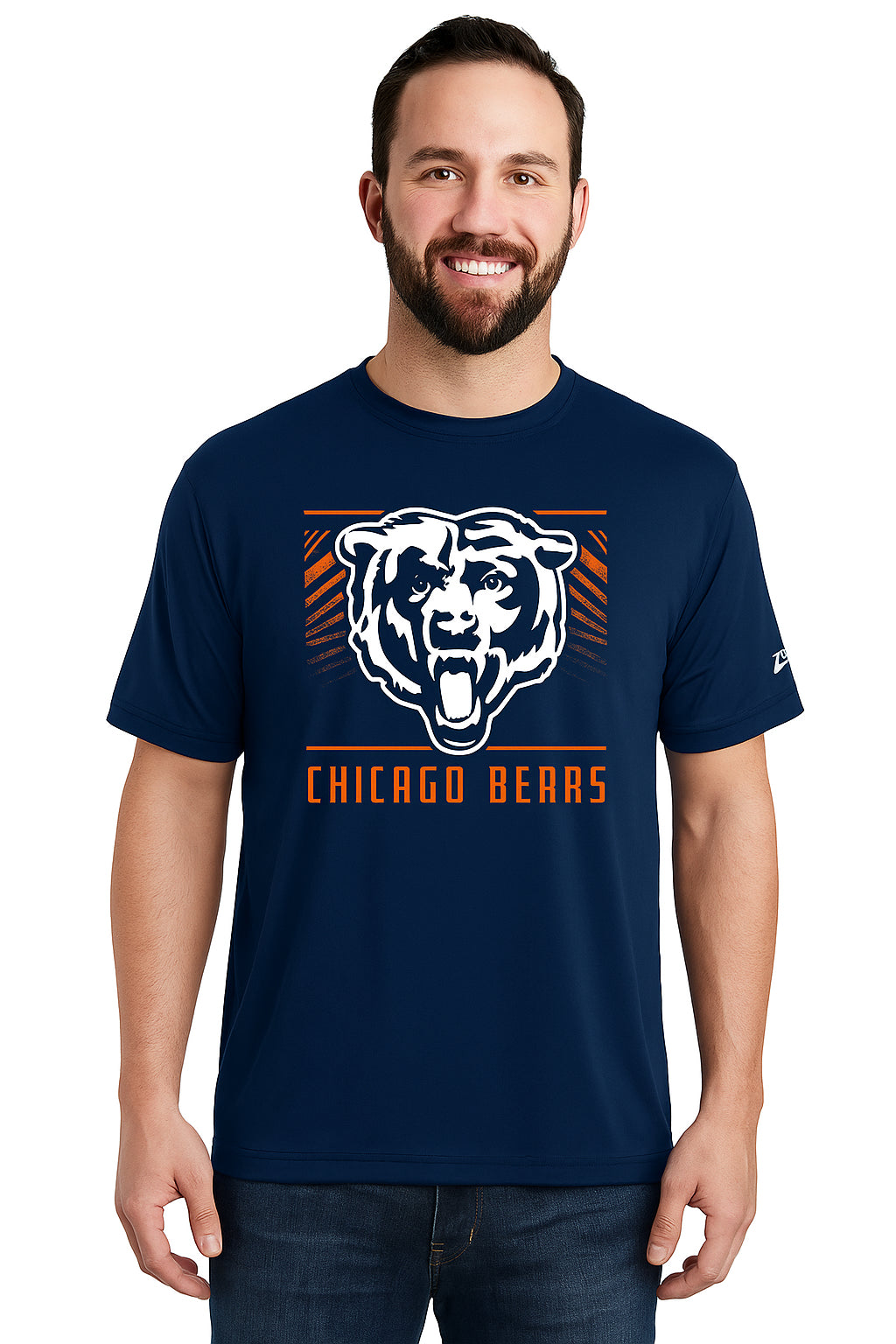 Zubaz NFL Men's Tunnel Primary Short Sleeve T-Shirt, Chicago Bears - Official NFL Bears Zubaz Apparel (15 of 45)