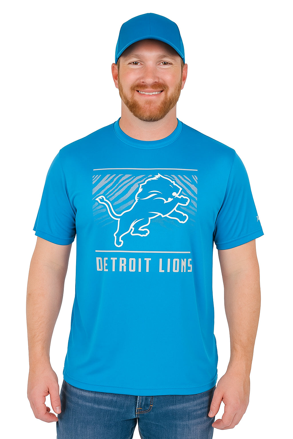 Zubaz NFL Men's Tunnel Primary Short Sleeve T-Shirt, Detroit Lions - Official NFL Lions Zubaz Apparel (25 of 45)