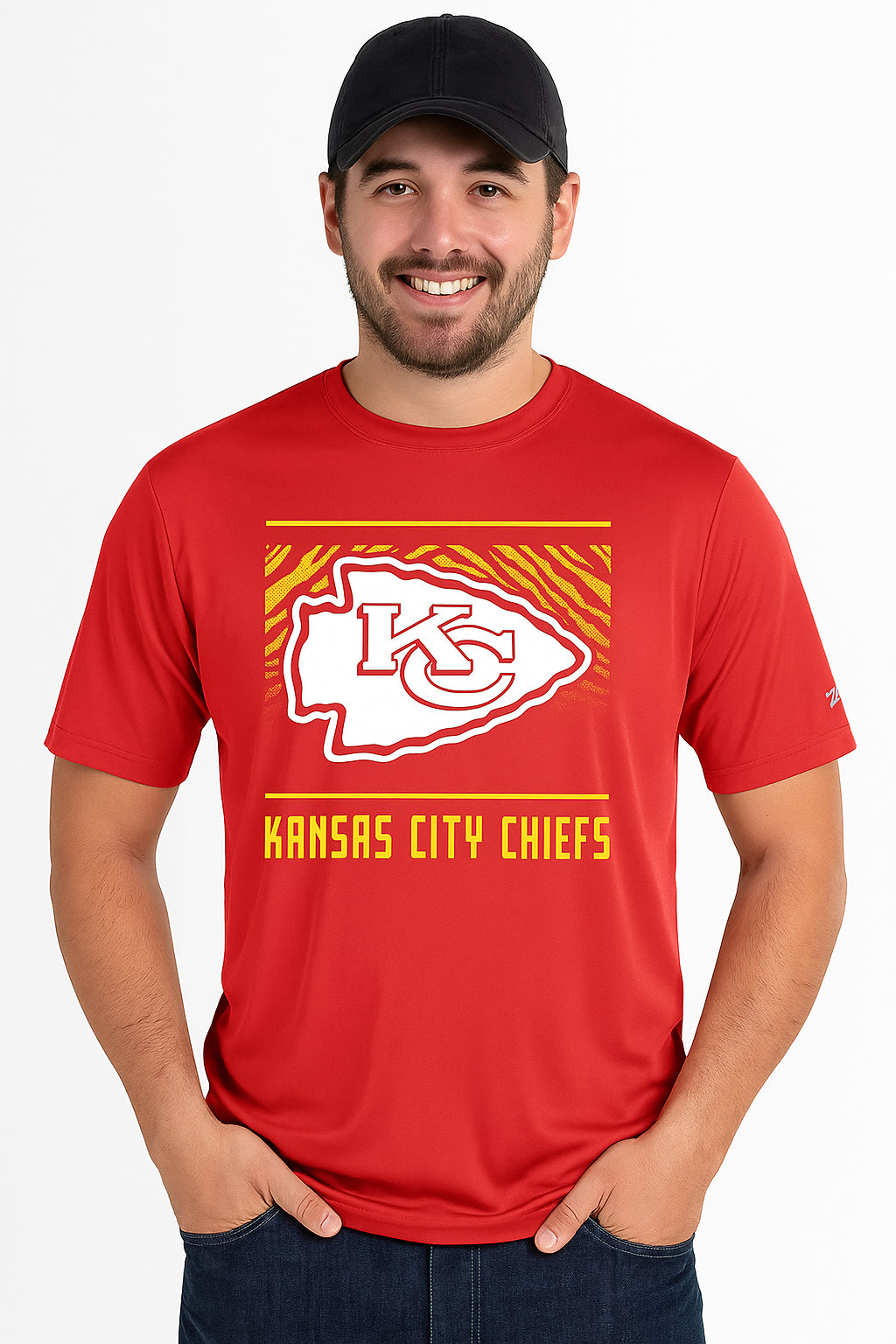 Zubaz NFL Men's Tunnel Primary Short Sleeve T-Shirt, Kansas City Chiefs - Official NFL Chiefs Zubaz Apparel (45 of 45)