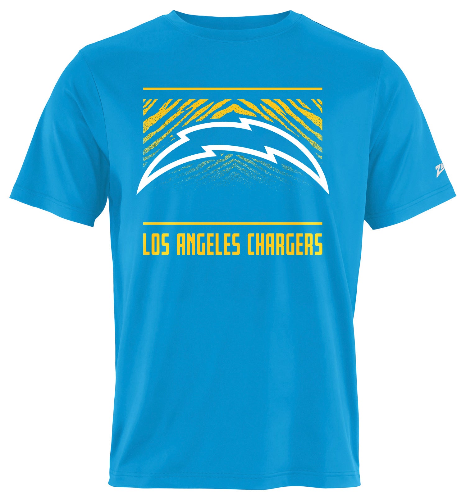 Zubaz NFL Men's Tunnel Primary Short Sleeve T-Shirt, Los Angeles Chargers