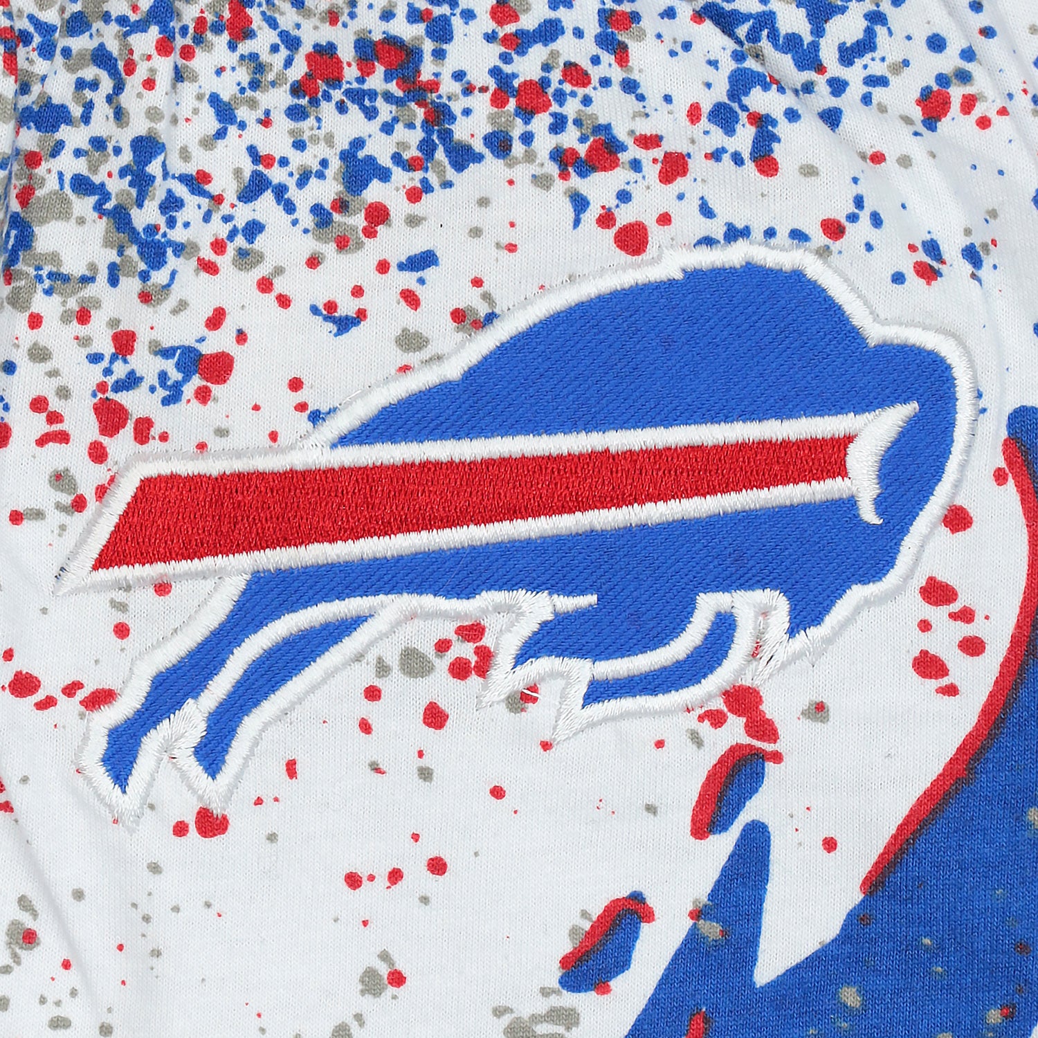 Zubaz NFL Adult Unisex for Men and Women Z88 Embroidered Confetti 3 Color Pants, Buffalo Bills