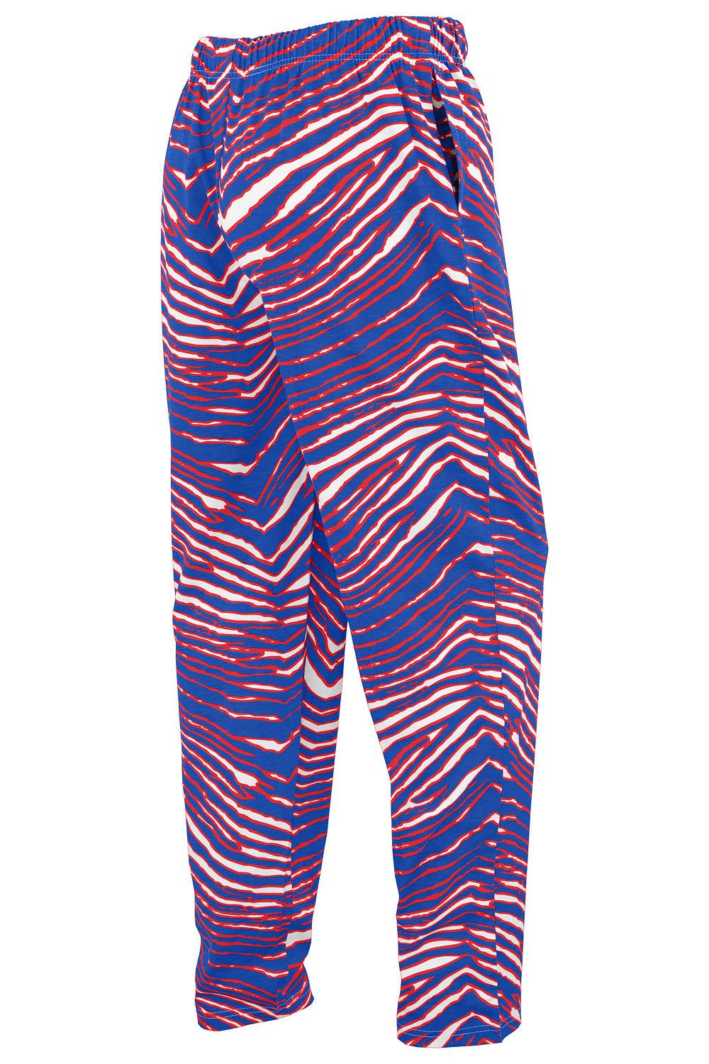 Zubaz NFL UNISEX Z88 3 Color Zebra Direct Embroidered Logo Pants, BUFFALO BILLS