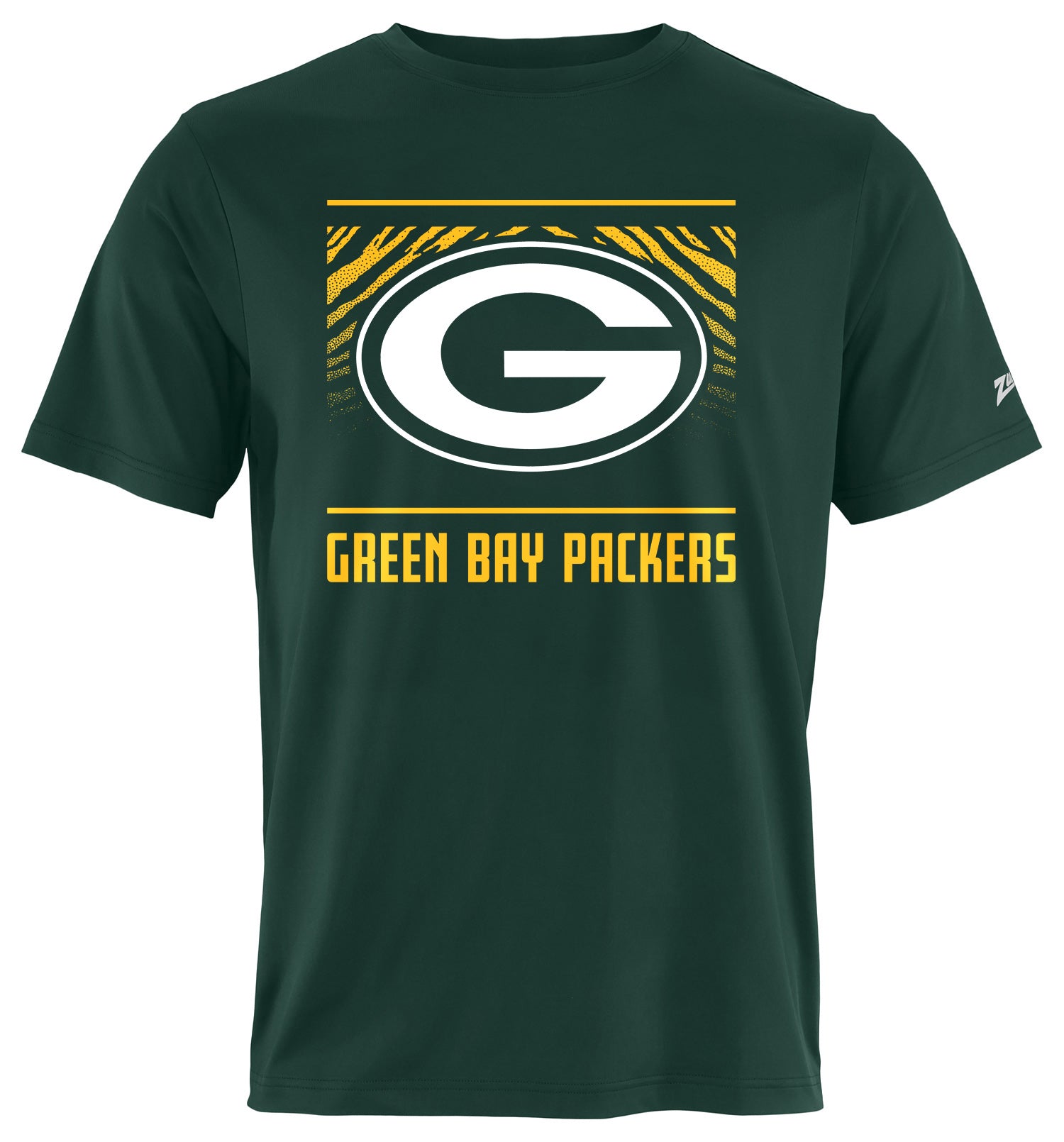 Zubaz NFL Men's Tunnel Primary Short Sleeve T-Shirt, Green Bay Packers