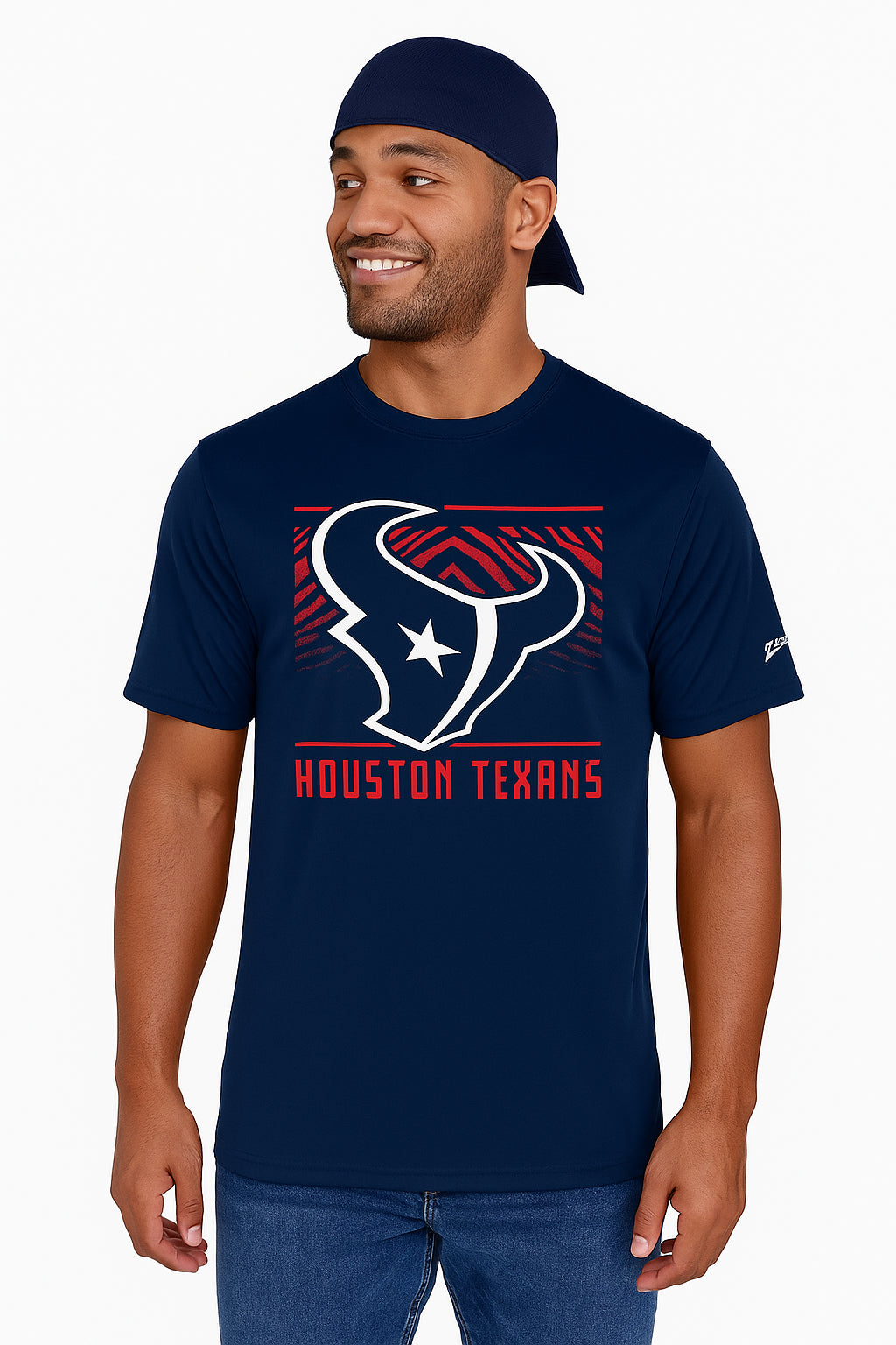 Zubaz NFL Men's Tunnel Primary Short Sleeve T-Shirt, Houston Texans