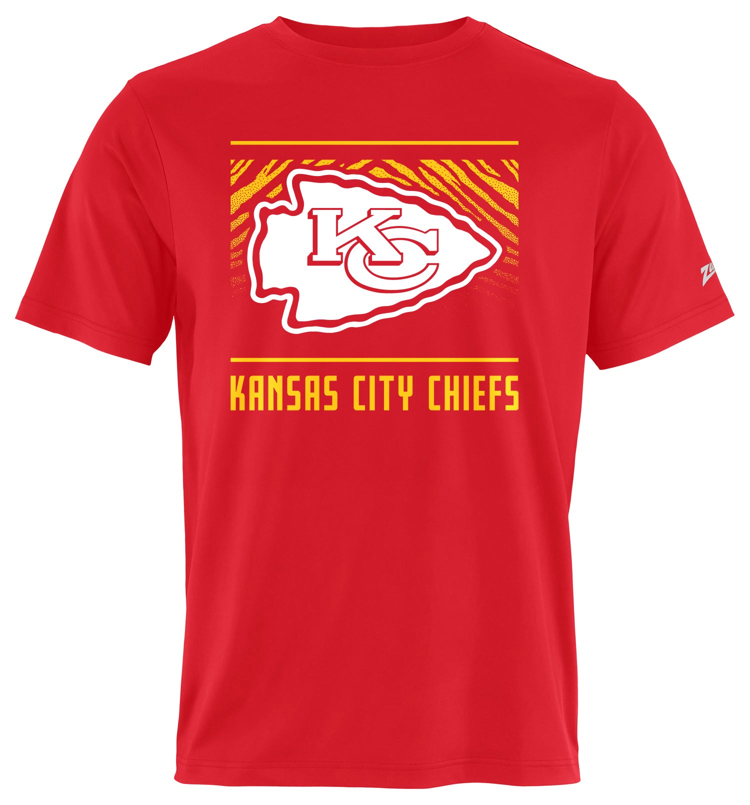 Zubaz NFL Men's Tunnel Primary Short Sleeve T-Shirt, Kansas City Chiefs