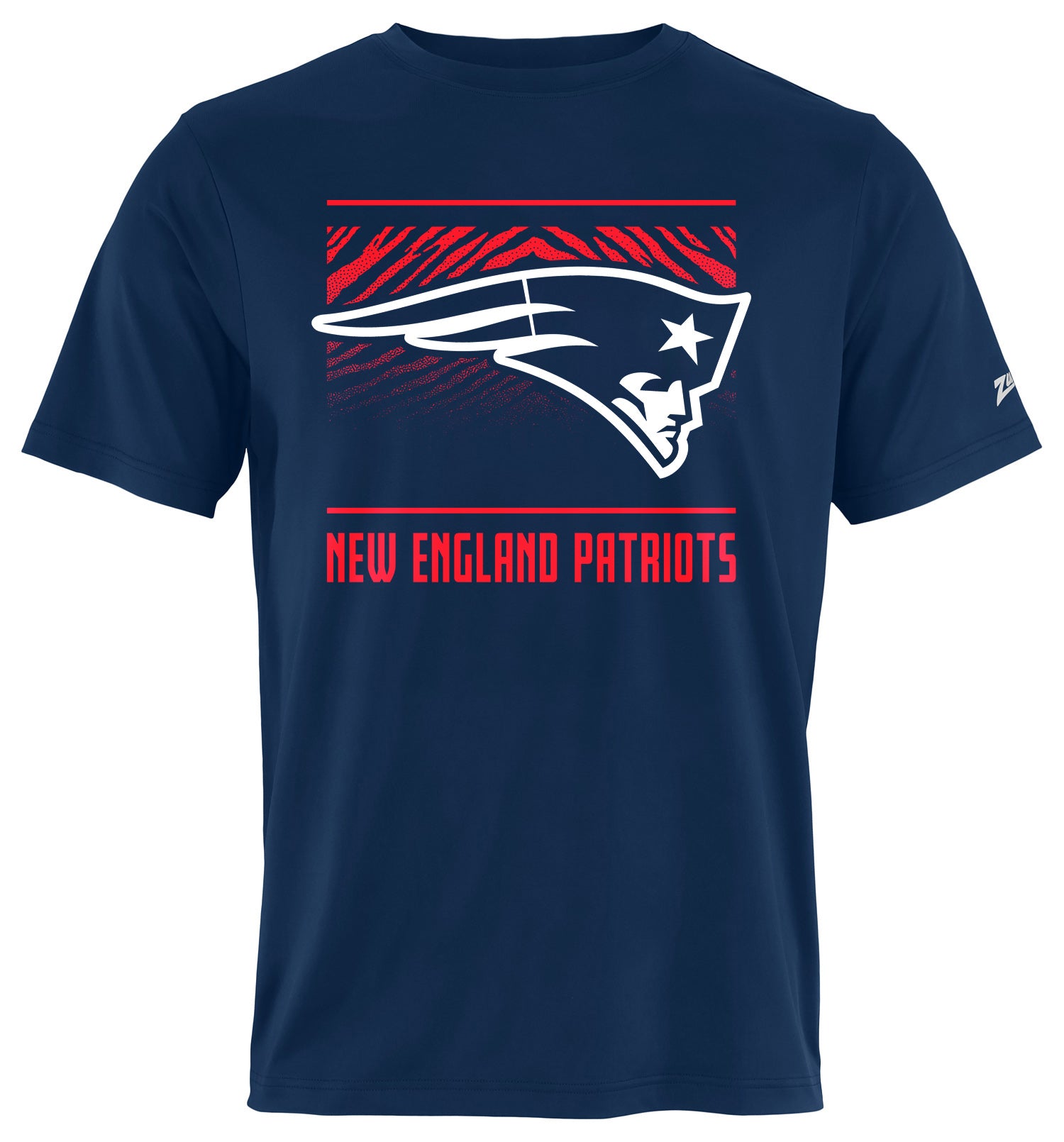 Zubaz NFL Men's Tunnel Primary Short Sleeve T-Shirt, New England Patriots