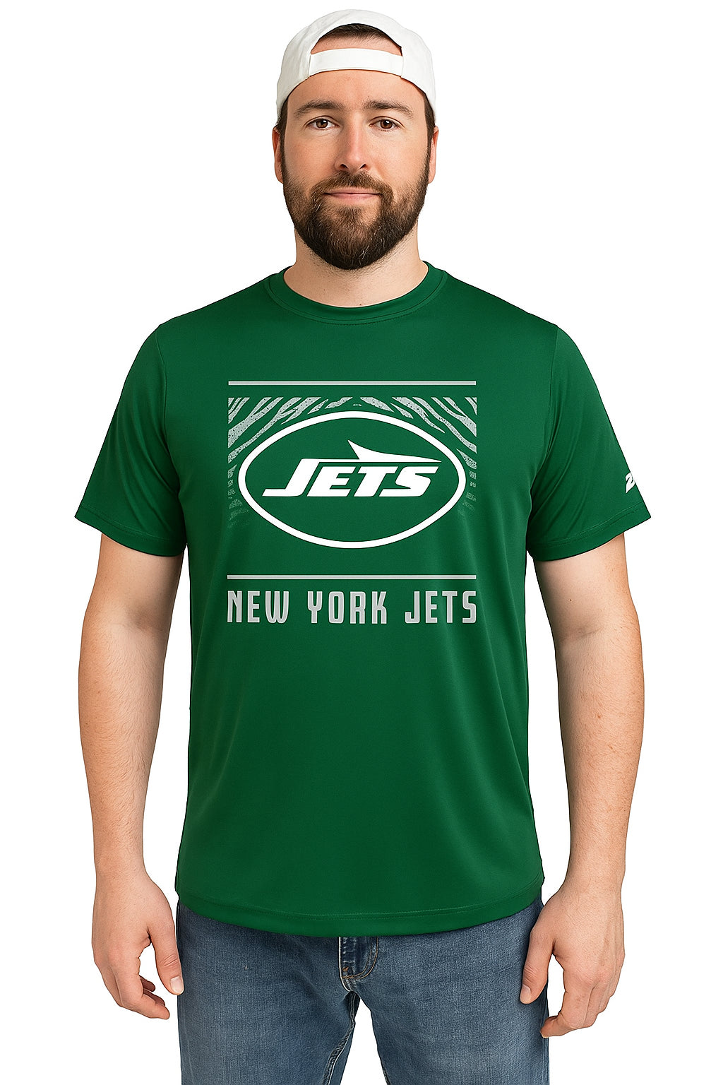 Zubaz NFL Men's Tunnel Primary Short Sleeve T-Shirt, New York Jets