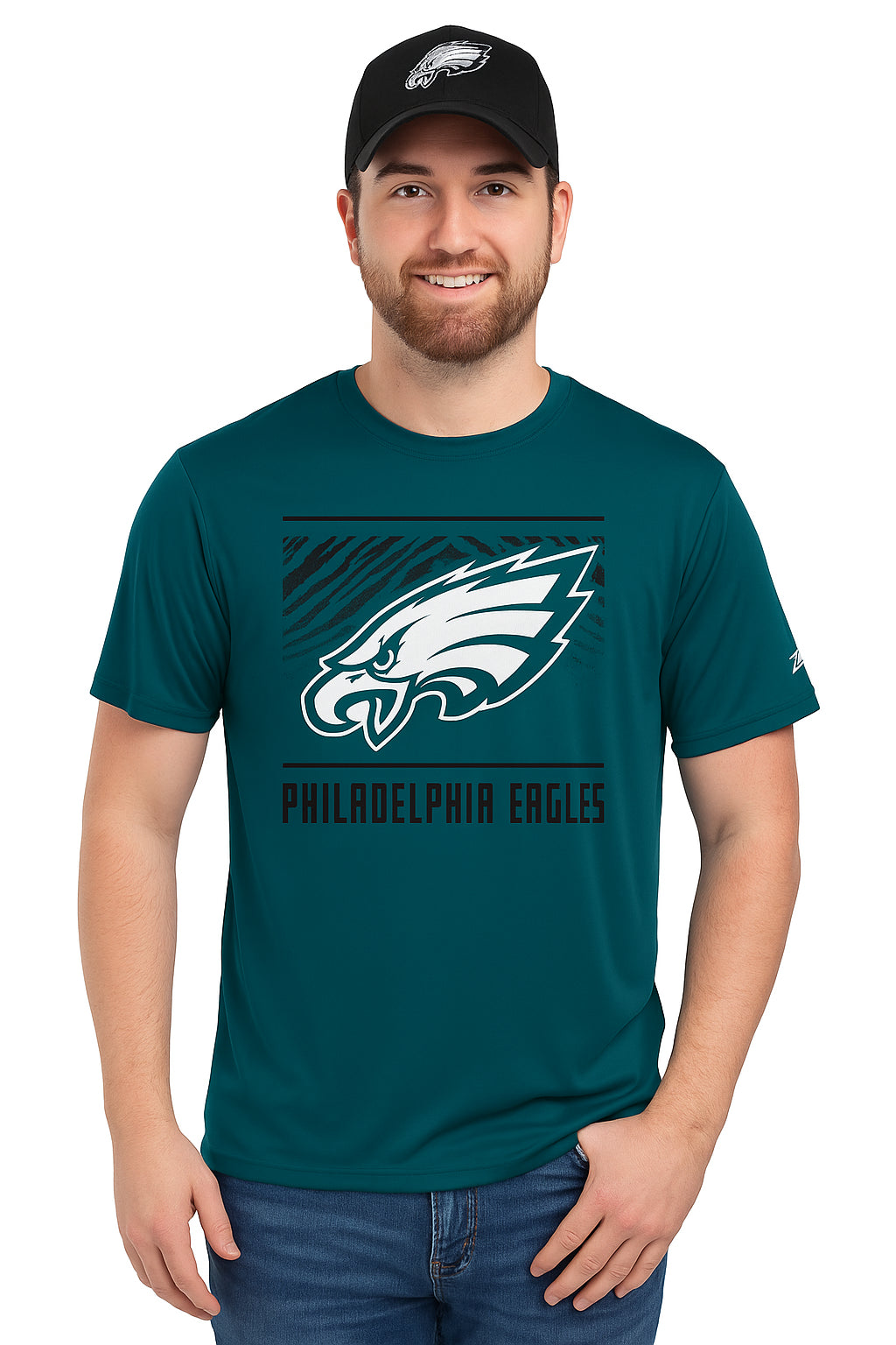 Zubaz NFL Men's Tunnel Primary Short Sleeve T-Shirt, Philadelphia Eagles - Official NFL Eagles Zubaz Apparel (1 of 45)
