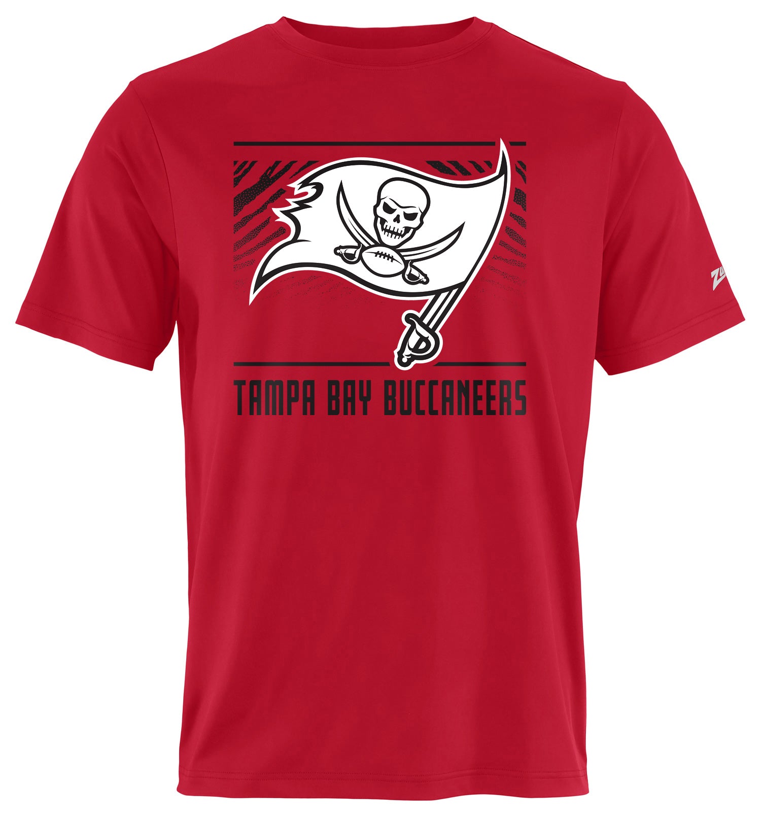 Zubaz NFL Men's Tunnel Primary Short Sleeve T-Shirt, Tampa Bay Buccaneers