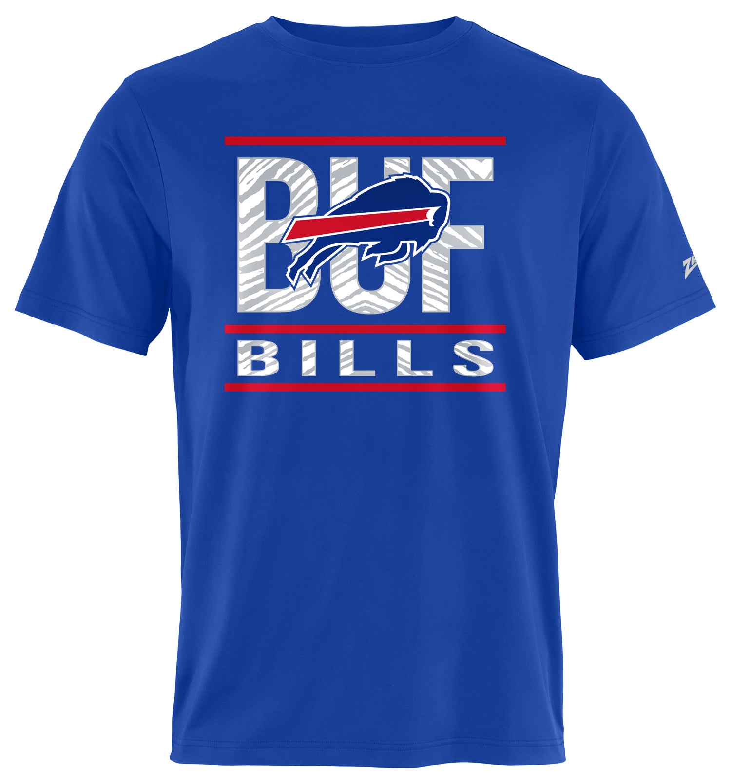 Zubaz NFL Men's Goal Line Team Color Short Sleeve T-Shirt, Buffalo Bills