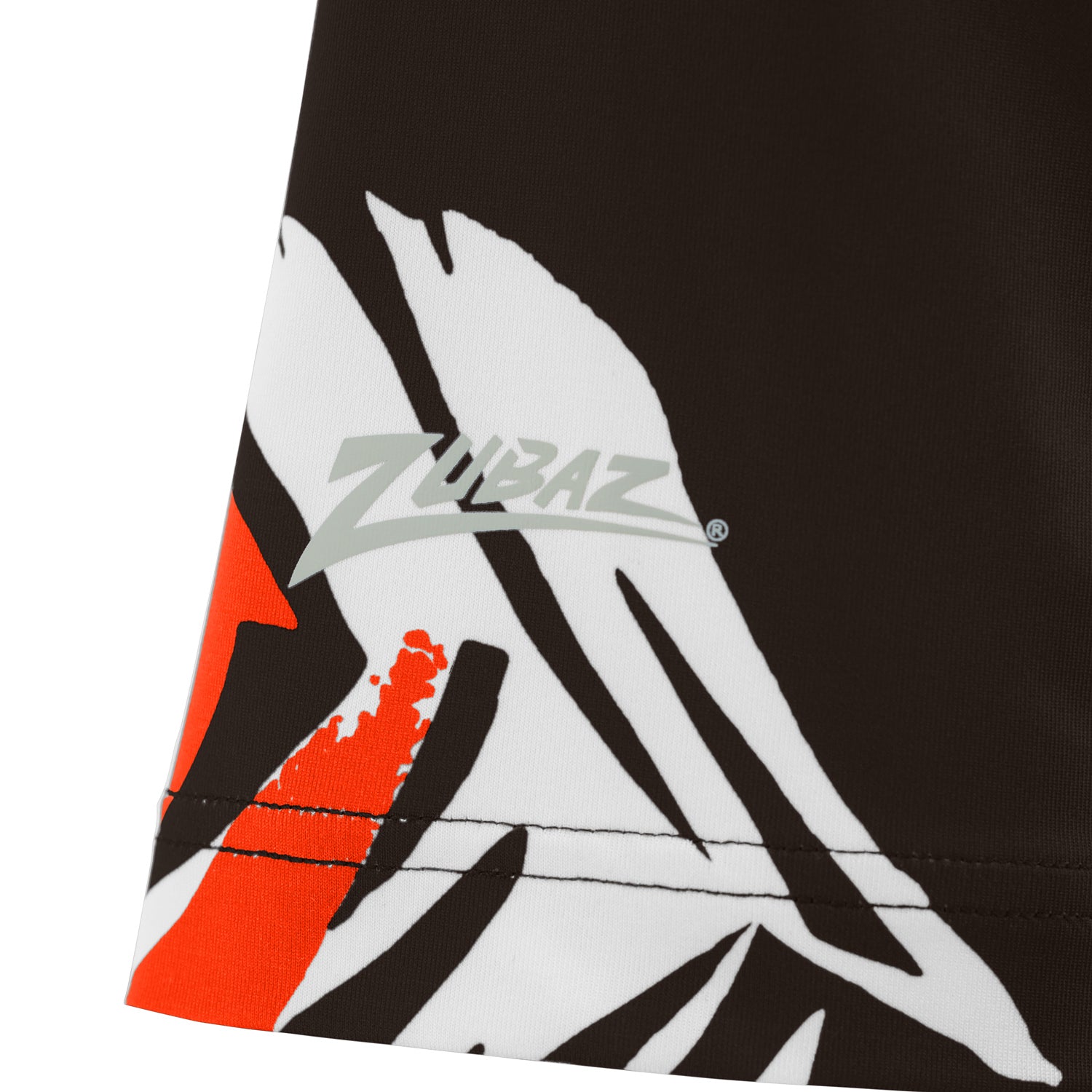 Zubaz NFL Womens Leaf Team Color Script Short Sleeve T-Shirt, Cleveland Browns - Official NFL Browns Zubaz Apparel (3 of 3)