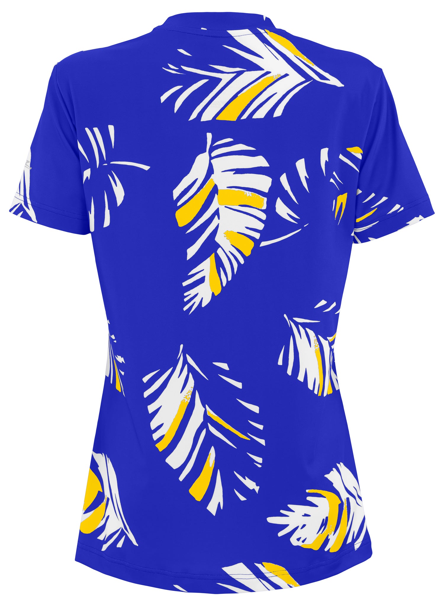 Zubaz NFL Womens Leaf Team Color Script Short Sleeve T-Shirt, Los Angeles Rams