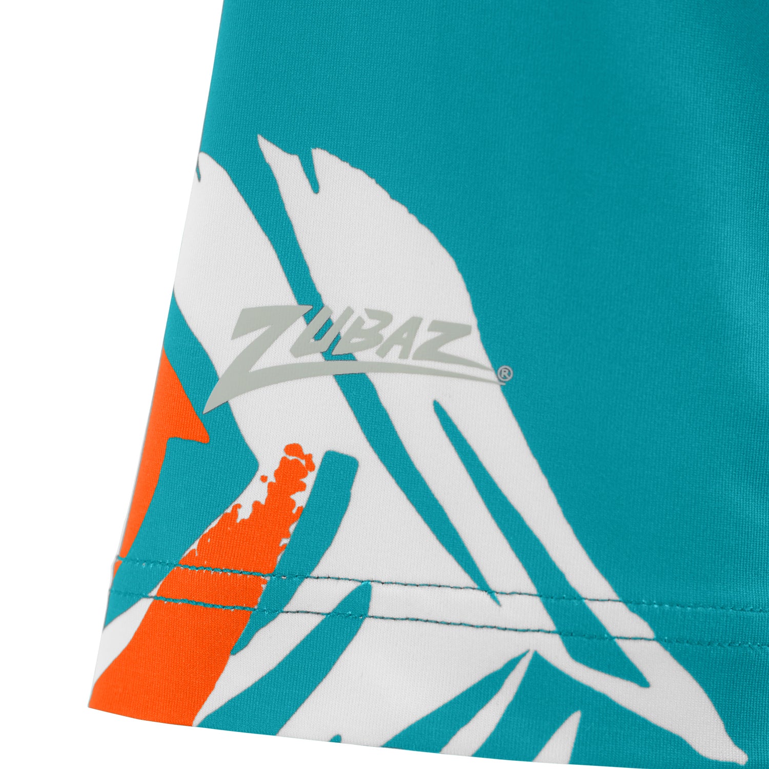 Zubaz NFL Womens Leaf Team Color Script Short Sleeve T-Shirt, Miami Dolphins - Official NFL Dolphins Zubaz Apparel (3 of 3)