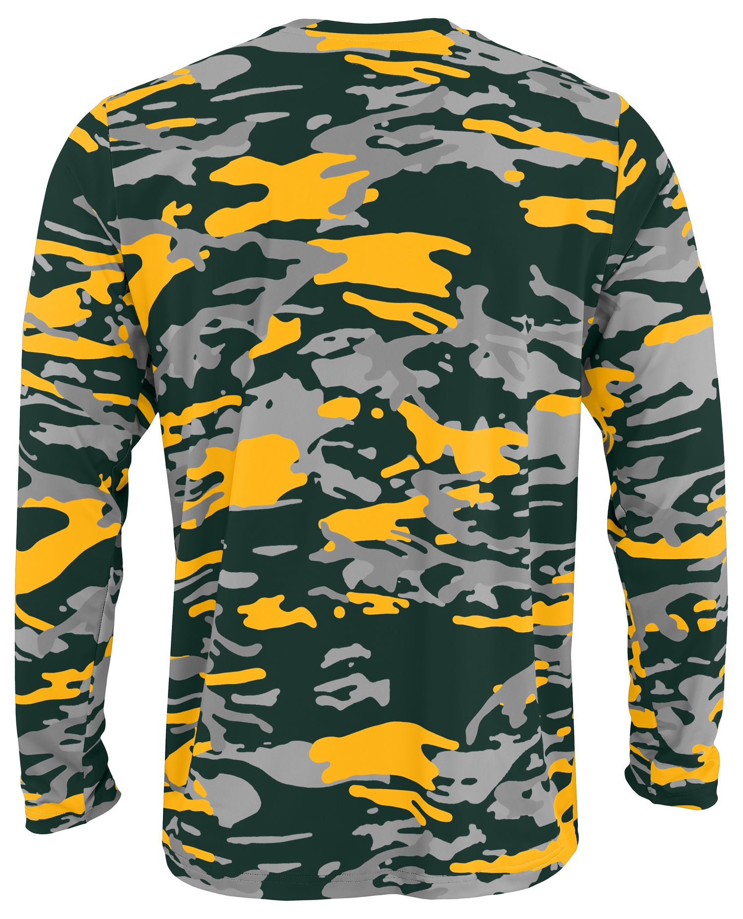 Zubaz NFL Men's Camo Alternate Color with White Circle Logo Long Sleeve T-Shirt, Green Bay Packers - Official NFL Packers Zub