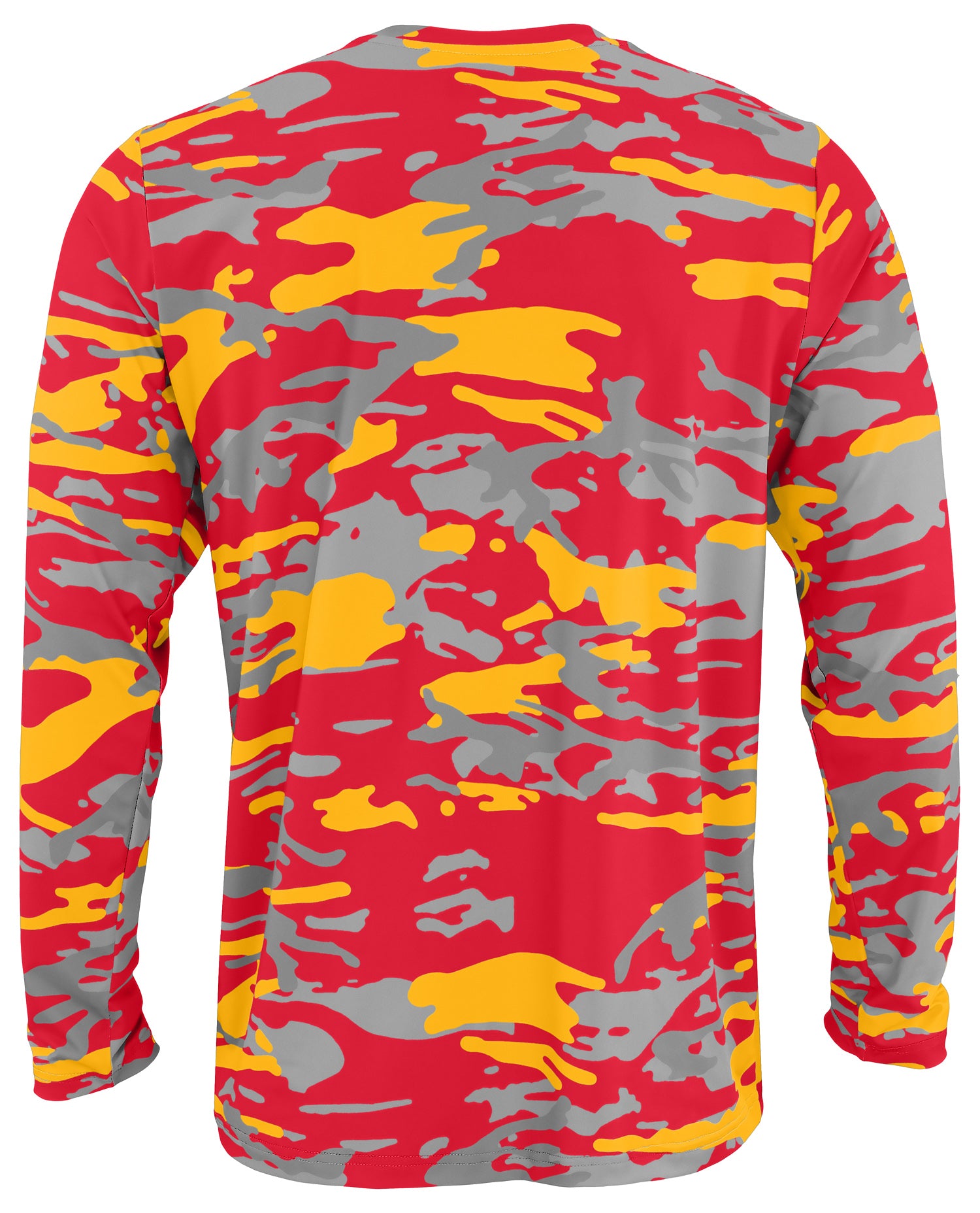 Zubaz NFL Men's Camo Alternate Color with White Circle Logo Long Sleeve T-Shirt, Kansas City Chiefs