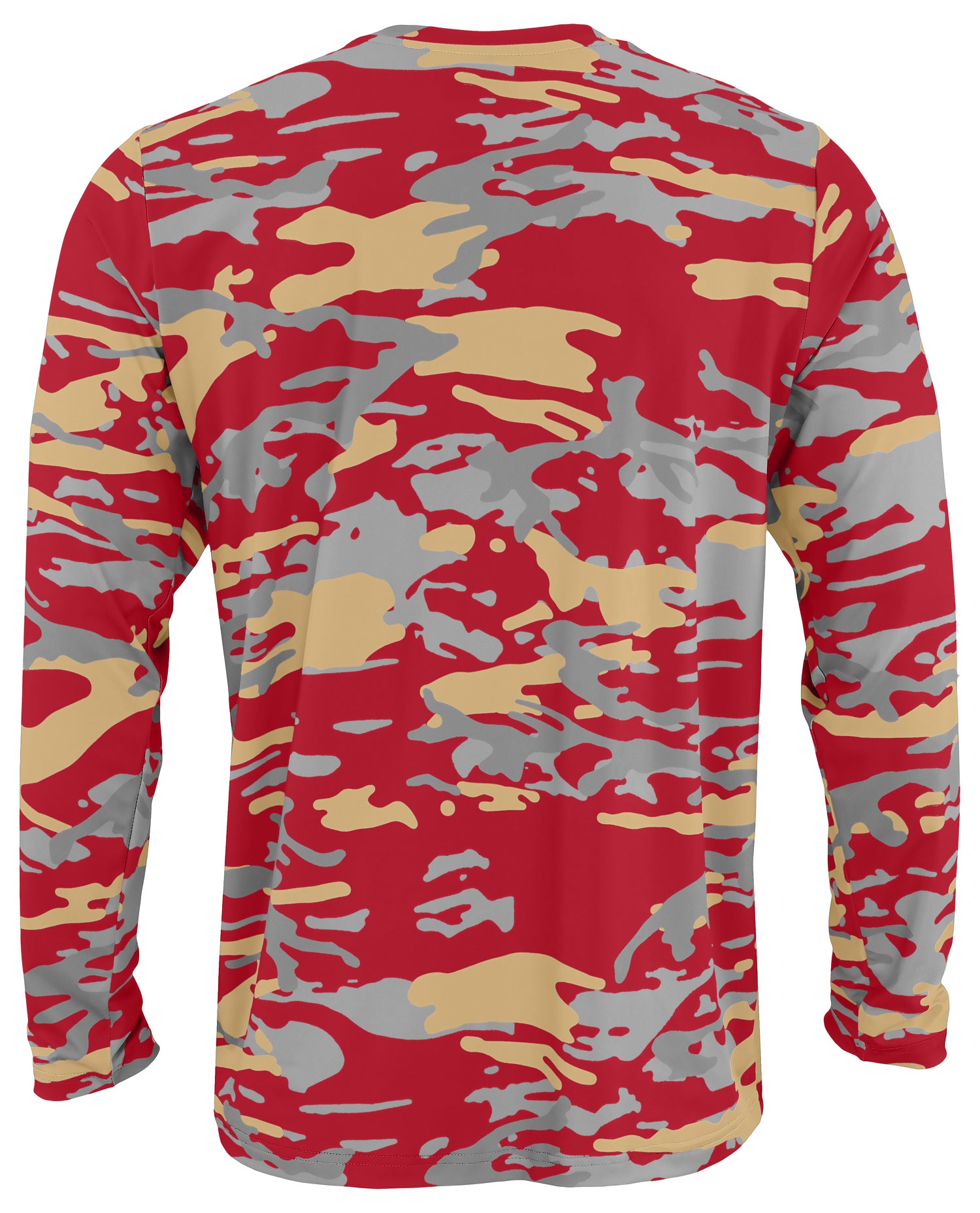 Zubaz NFL Men's Camo Alternate Color with White Circle Logo Long Sleeve T-Shirt, San Francisco 49ers