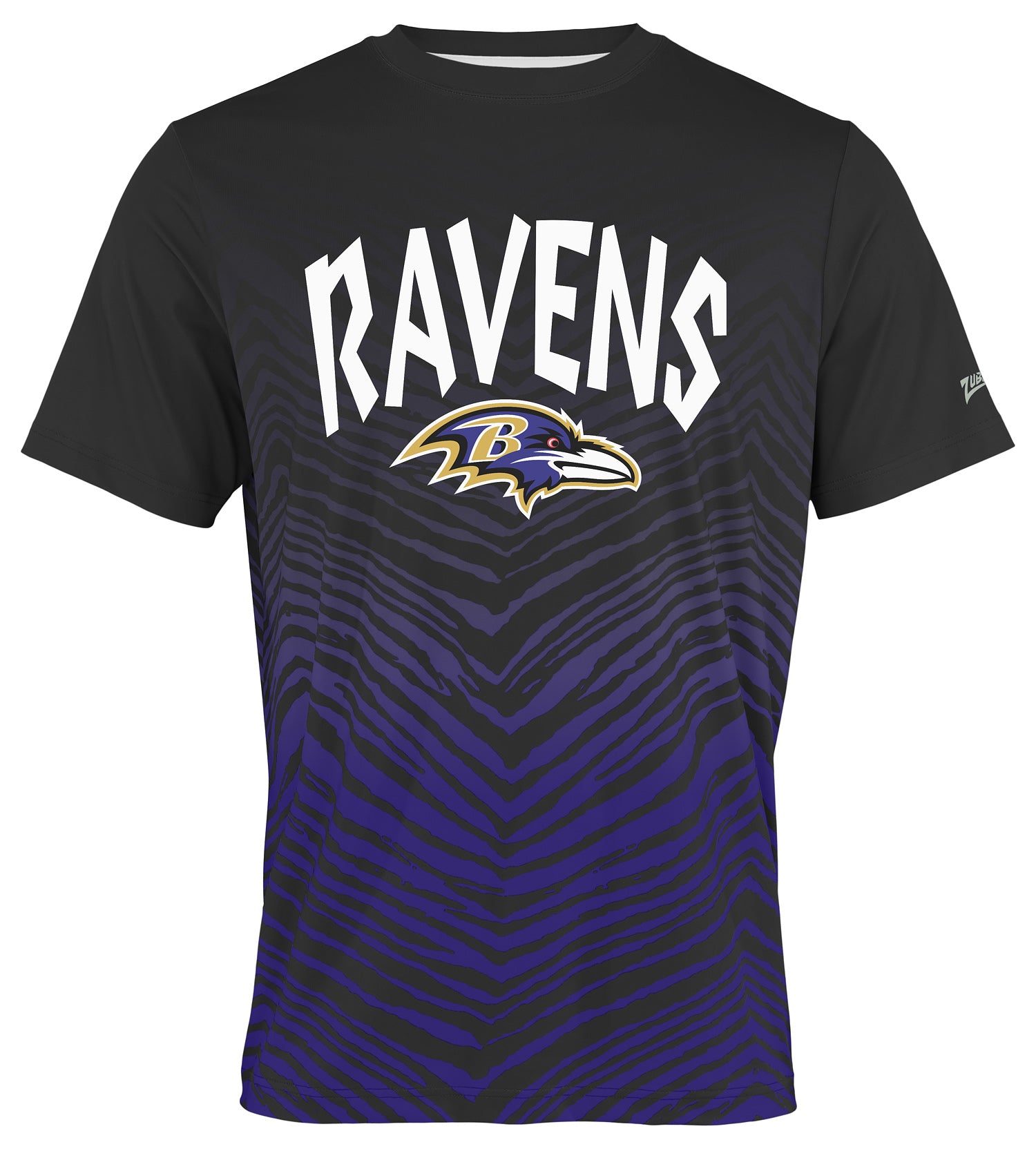 Zubaz NFL Men's Wild Card Zebra Team Color Short SleeveT Shirt, Baltimore Ravens - Official NFL Ravens Zubaz Apparel (32 of 5
