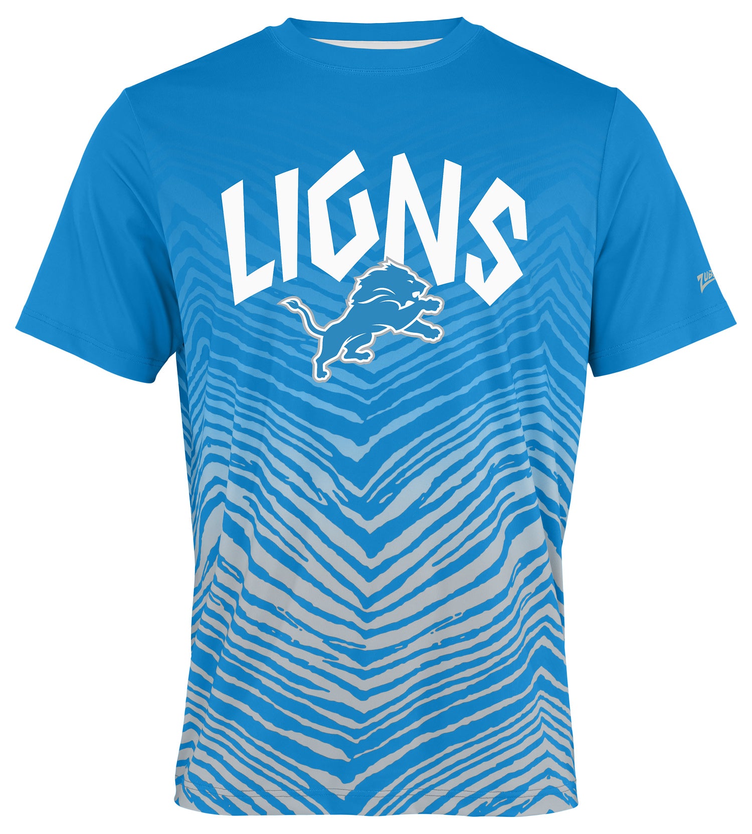Zubaz NFL Men's Wild Card Zebra Team Color Short SleeveT Shirt, Detroit Lions - Official NFL Lions Zubaz Apparel (18 of 59)