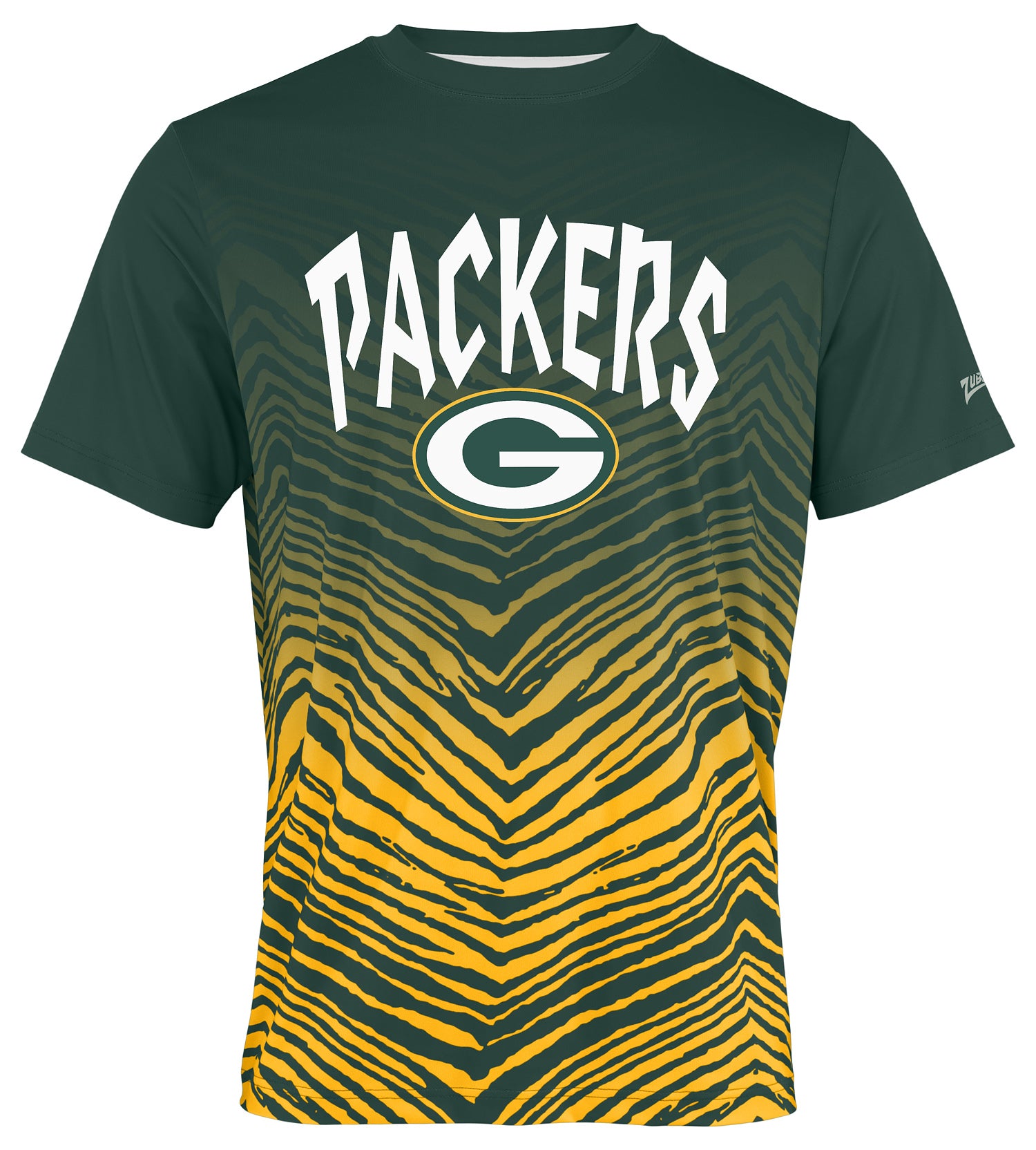 Zubaz NFL Men's Wild Card Zebra Team Color Short SleeveT Shirt, Green Bay Packers - Official NFL Packers Zubaz Apparel (39 of
