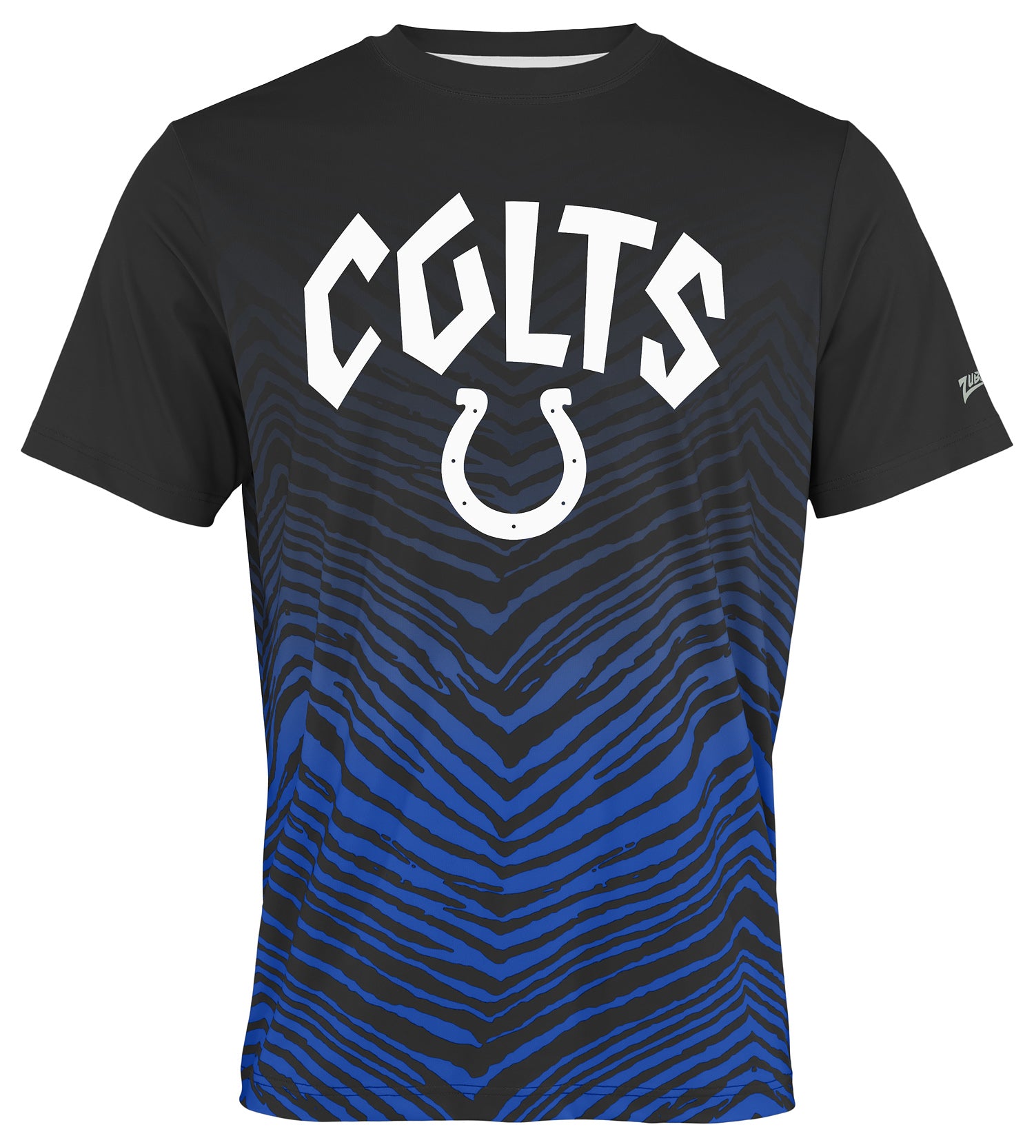 Zubaz NFL Men's Wild Card Zebra Team Color Short SleeveT Shirt, Indianapolis Colts - Official NFL Colts Zubaz Apparel (15 of