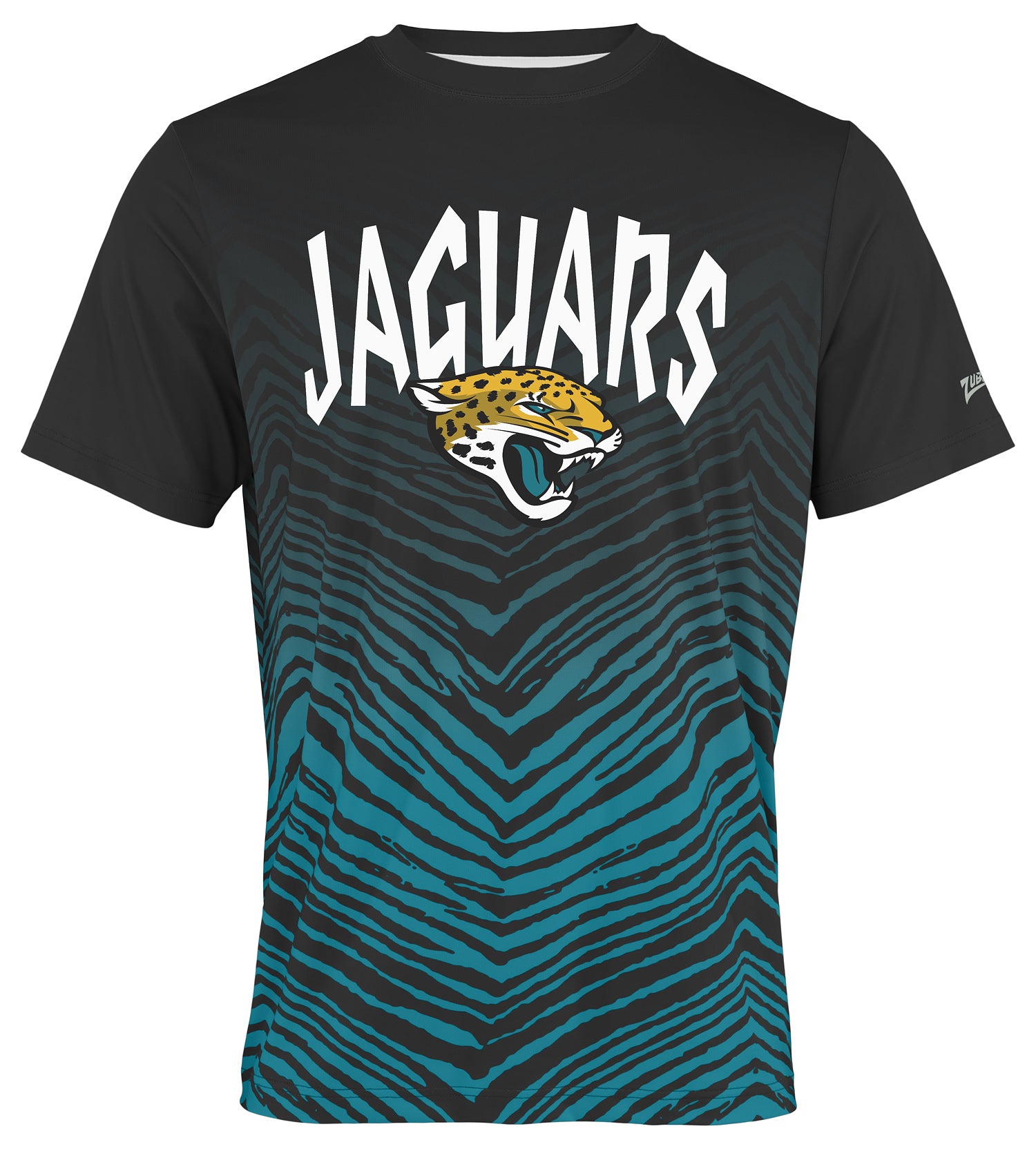 Zubaz NFL Men's Wild Card Zebra Team Color Short SleeveT Shirt, Jacksonville Jaguars - Official NFL Jaguars Zubaz Apparel (29