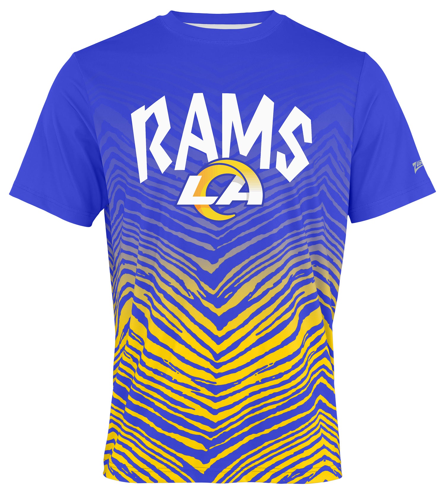 Zubaz NFL Men's Wild Card Zebra Team Color Short SleeveT Shirt, Los Angeles Rams