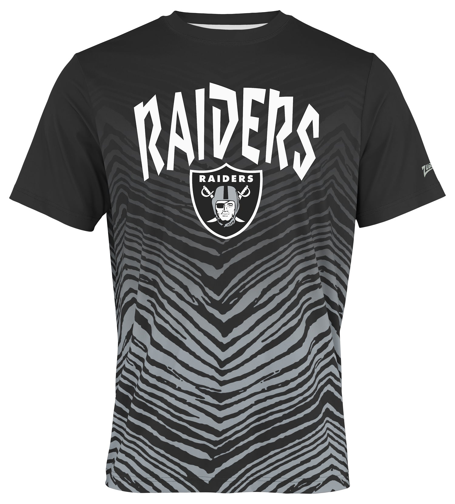Zubaz NFL Men's Wild Card Zebra Team Color Short SleeveT Shirt, Las Vegas Raiders - Official NFL Raiders Zubaz Apparel (50 of