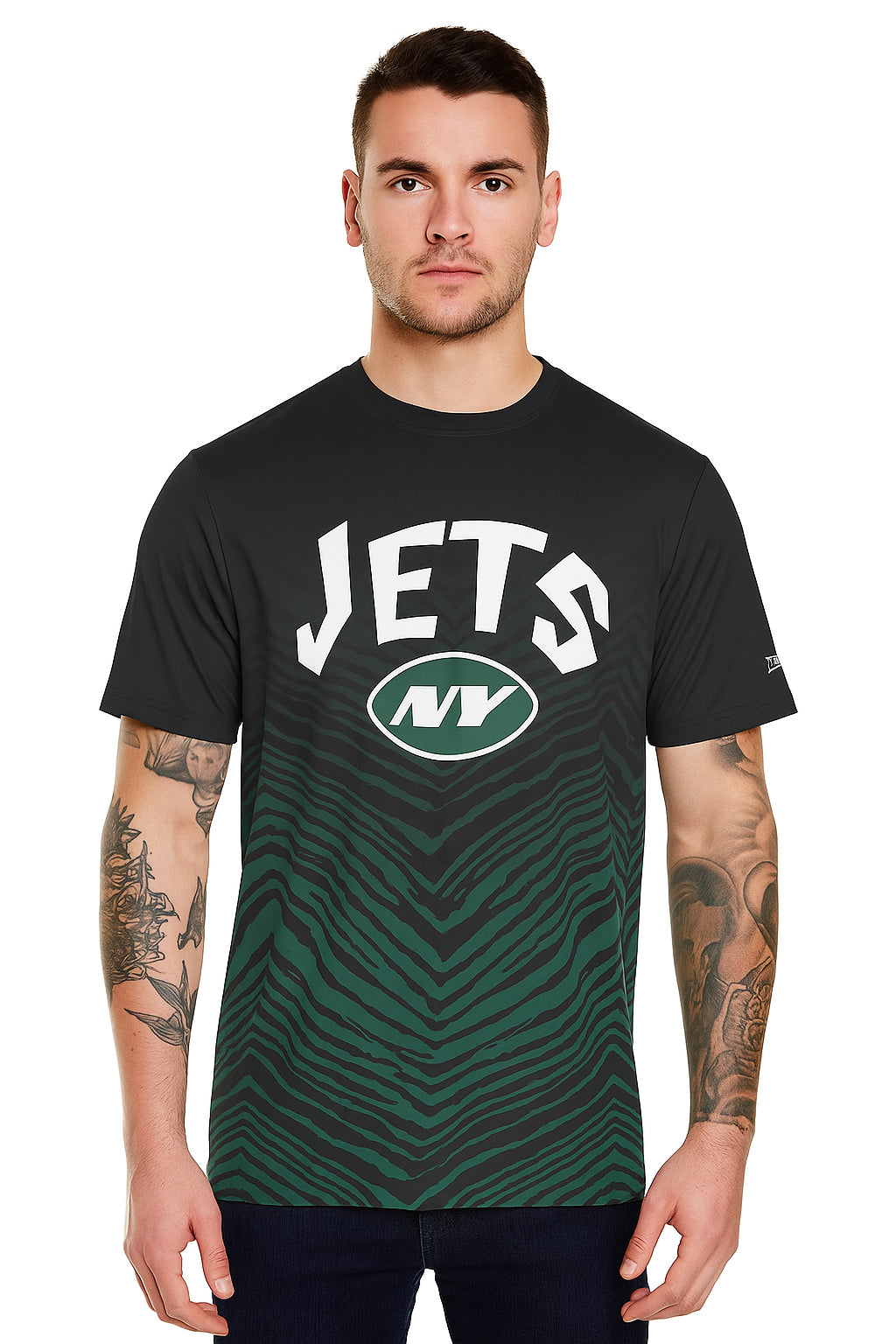 Zubaz NFL Men's Wild Card Zebra Team Color Short SleeveT Shirt, New York Jets - Official NFL Jets Zubaz Apparel (56 of 63)